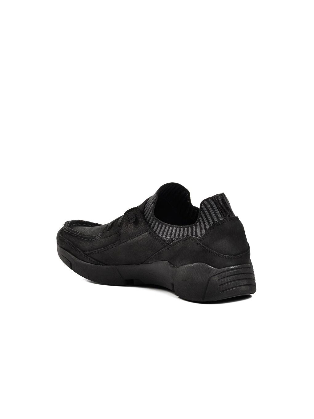 Siyah Hakiki Deri Erkek Casual Ayakkabı 23410-3