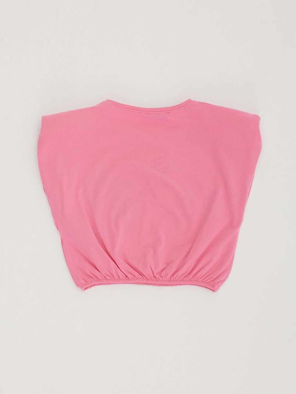 Fuşya Kız Çocuk Vatkalı Flowers Love Tişört-3