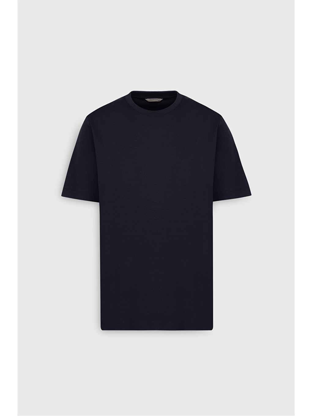 Erkek Lacivert %100 Pamuk Modern Fit Normal Kesim Bisiklet Yaka Tişört-6