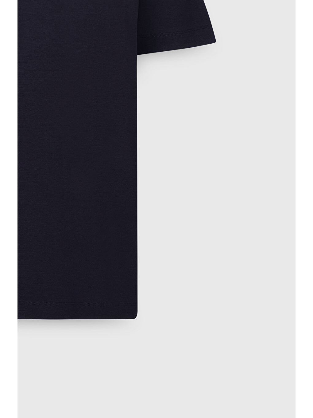 Erkek Lacivert %100 Pamuk Modern Fit Normal Kesim Bisiklet Yaka Tişört-8