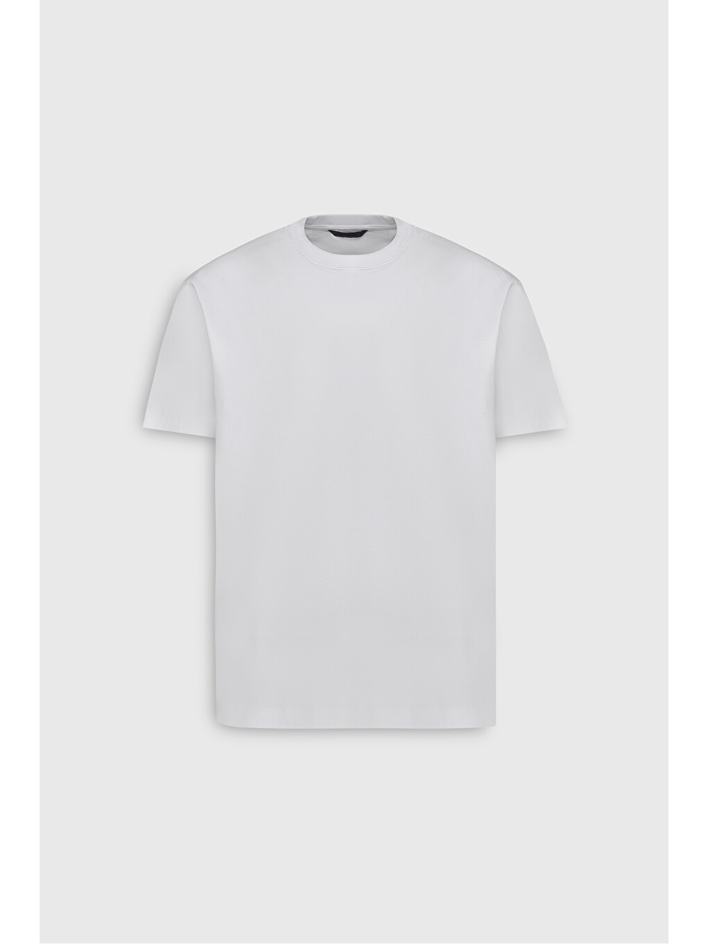 Erkek Beyaz %100 Pamuk Modern Fit Normal Kesim Bisiklet Yaka Tişört-5