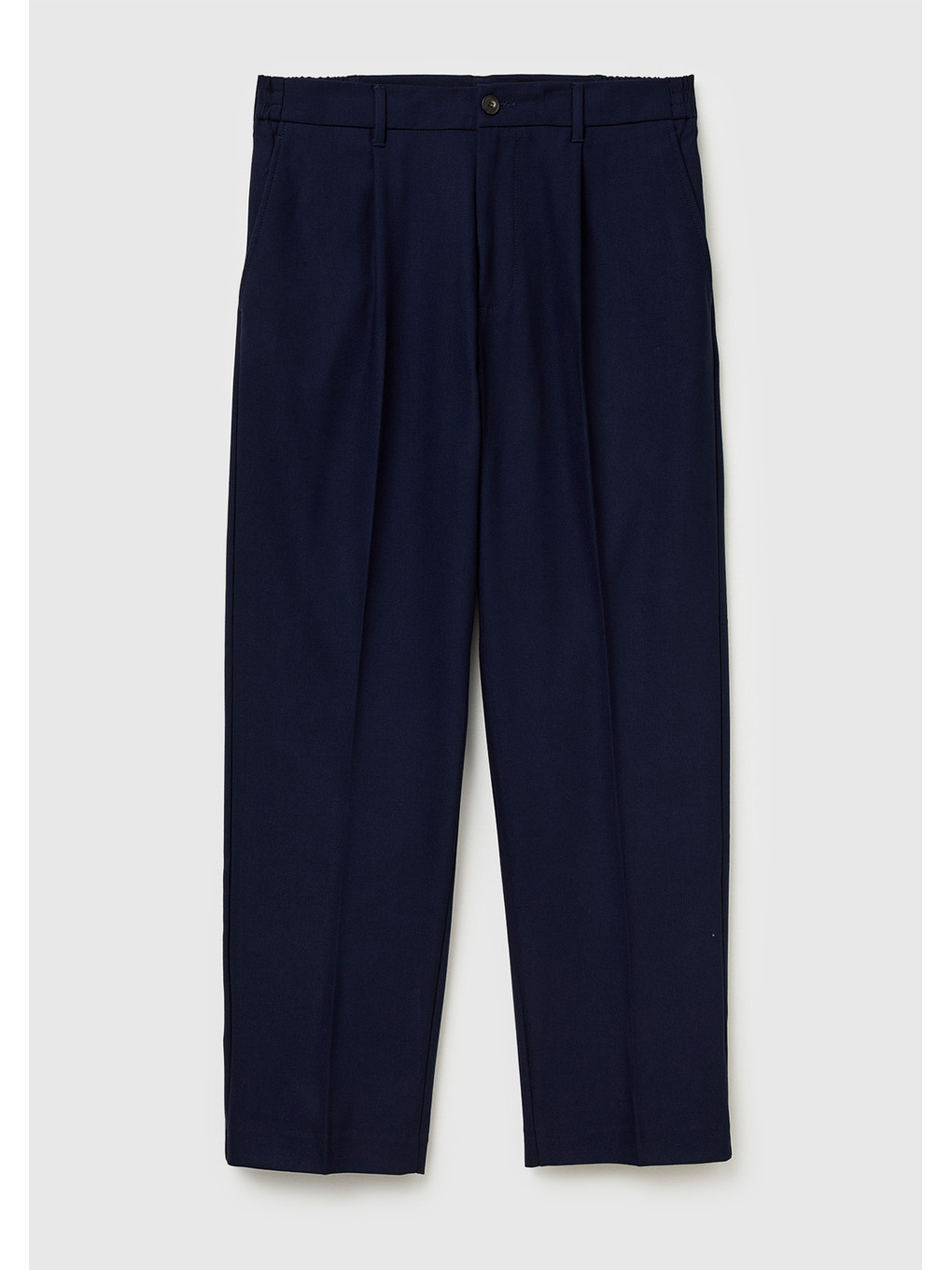Erkek Lacivert Viskoz Karışımlı Beli İpli Regular Fit Chino Pantolon-1