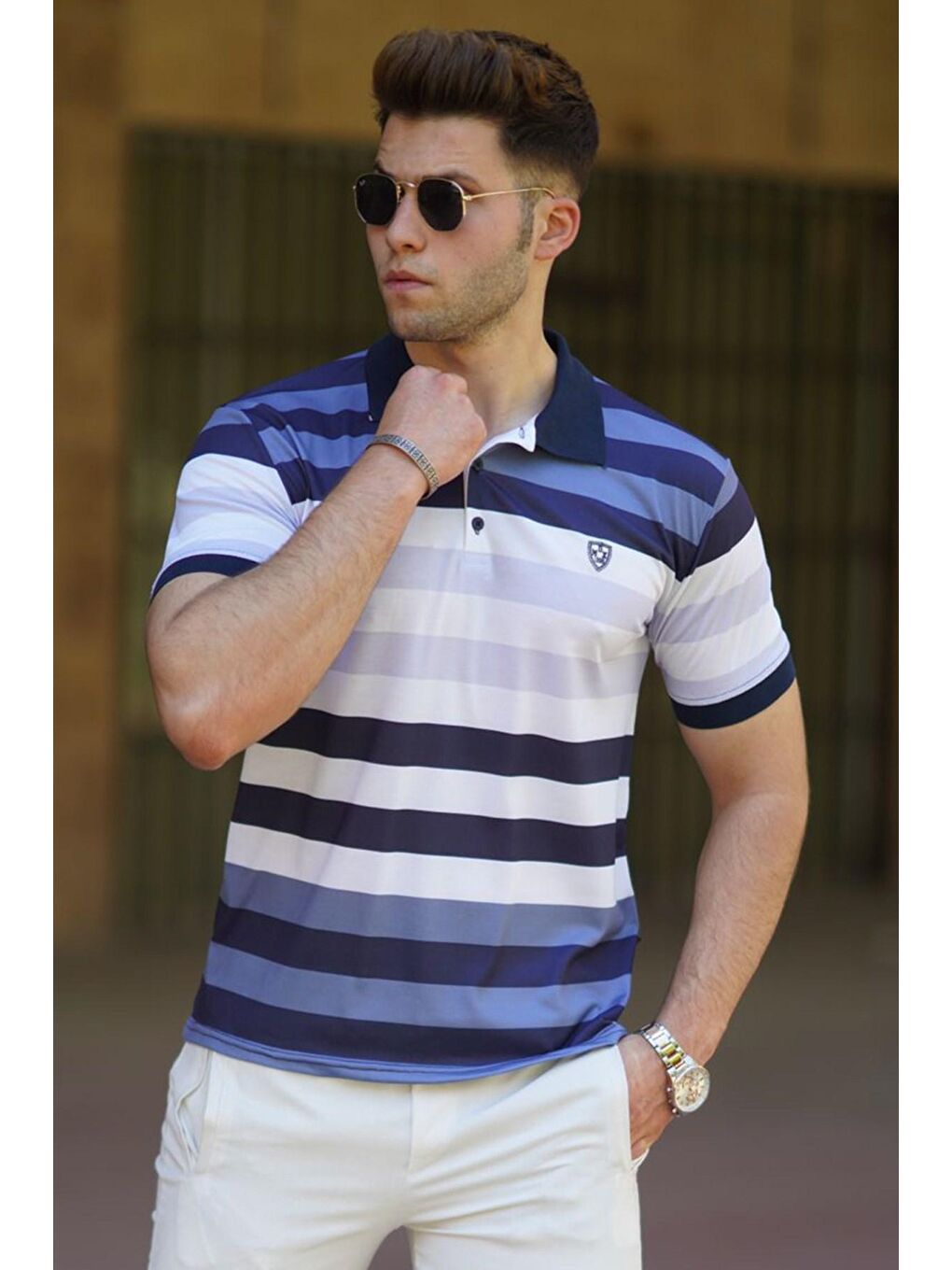 Lacivert Polo Yaka Erkek Tişört 5279
