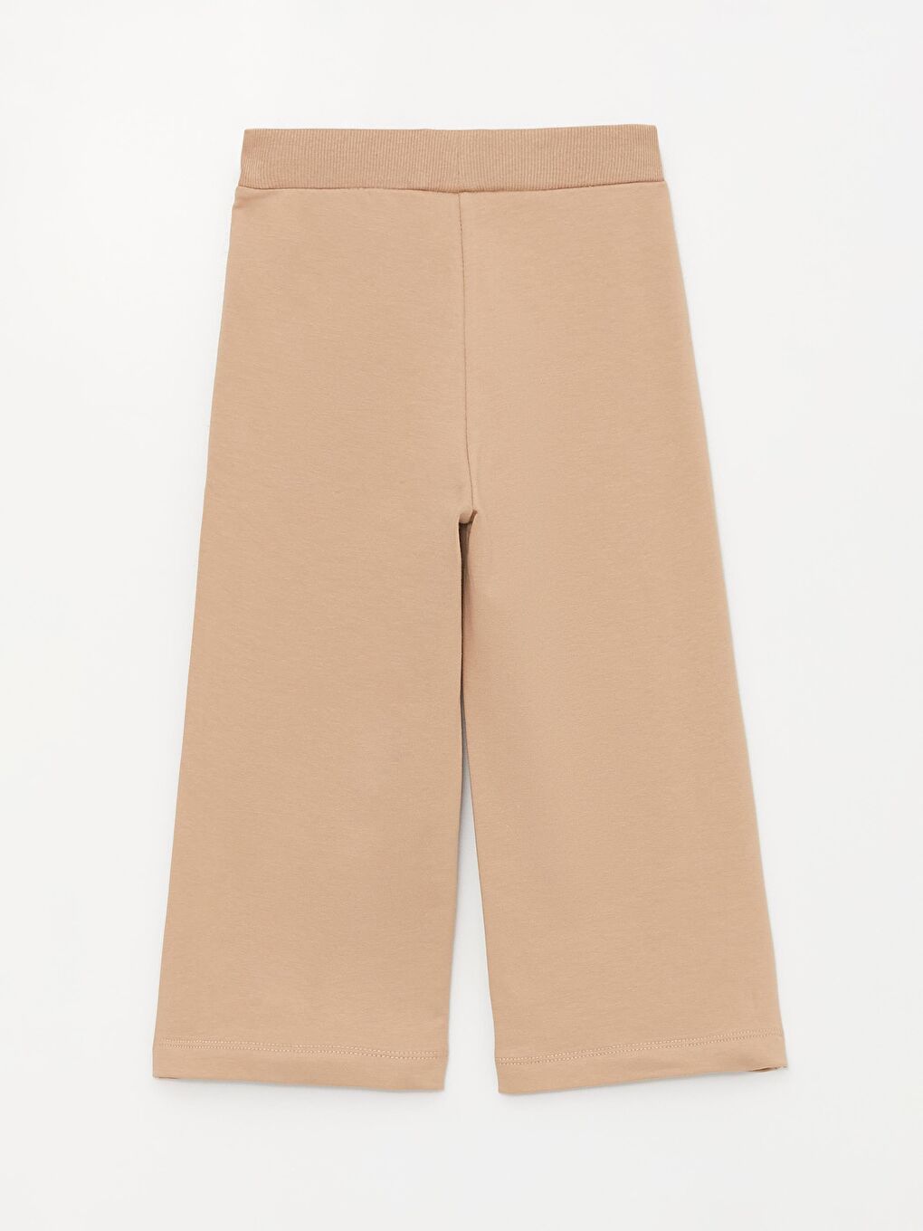 Bej Kız Çocuk Ön Cepli Rahat Kalıp Eşofman Altı-1