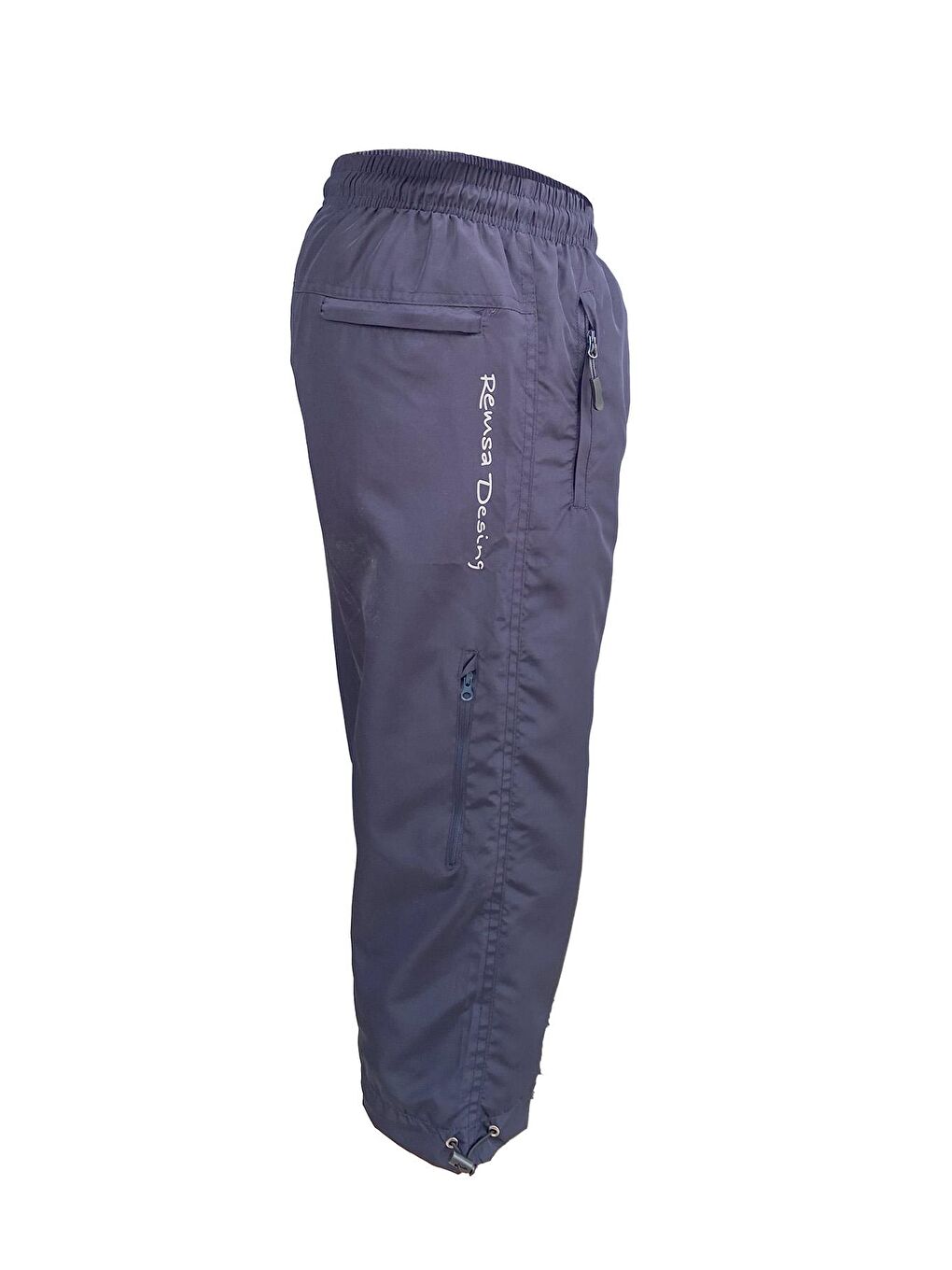 Erkek Havuz Deniz Uzun Kapri Şort Mayo RKS-01 Lacivert-9