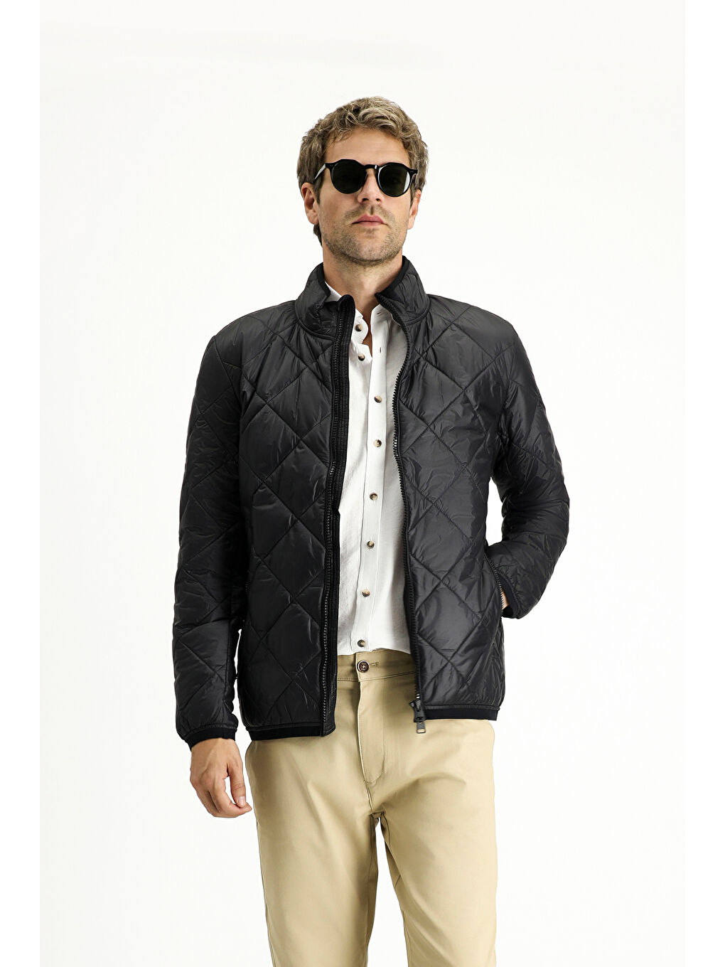 Siyah Kapitone Spor Şişme Mont-2