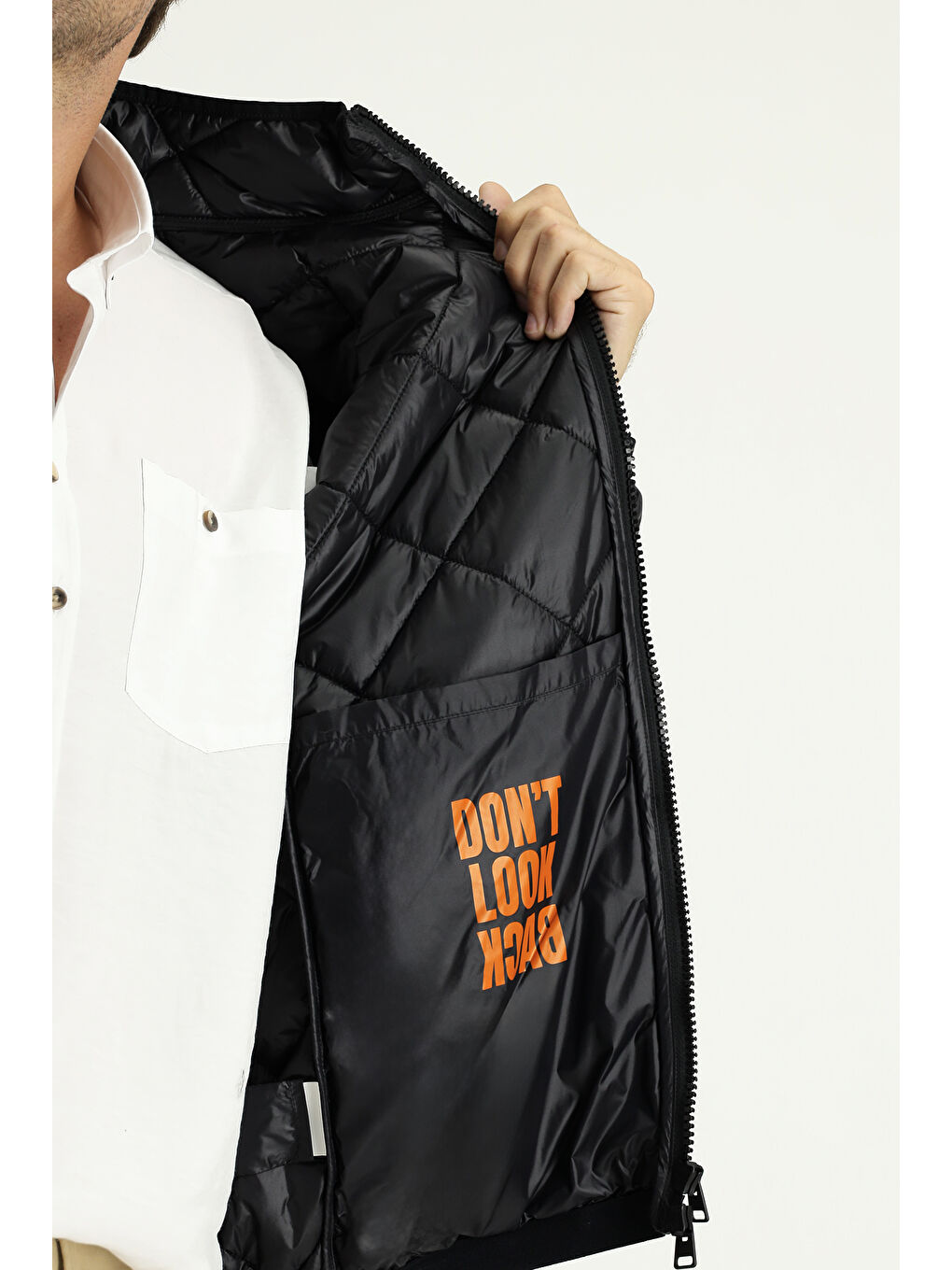 Siyah Kapitone Spor Şişme Mont-4