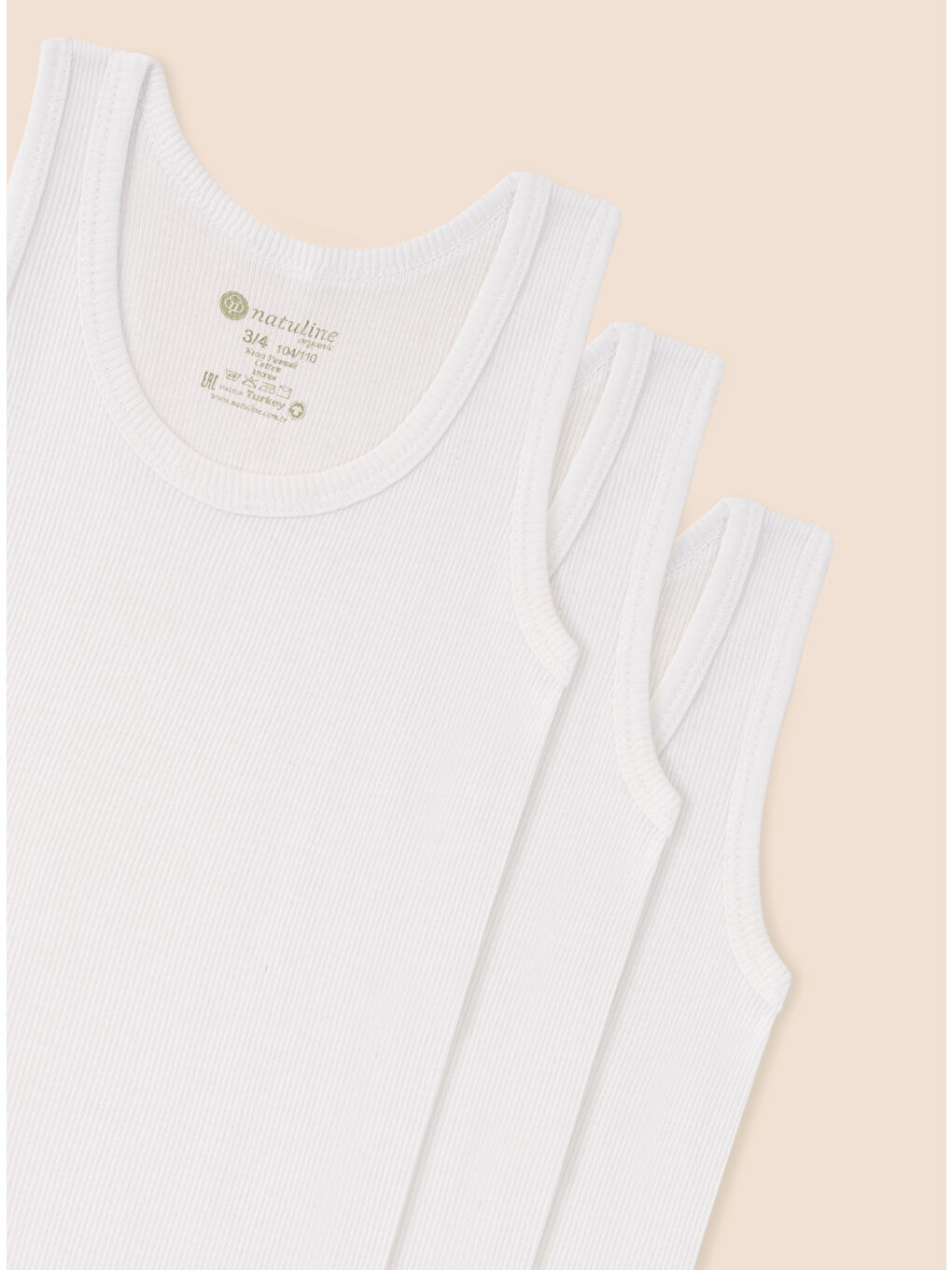 Beyaz Erkek Çocuk Atlet Kaşkorse 3 ' lü Paket Atlet 2003-3-1