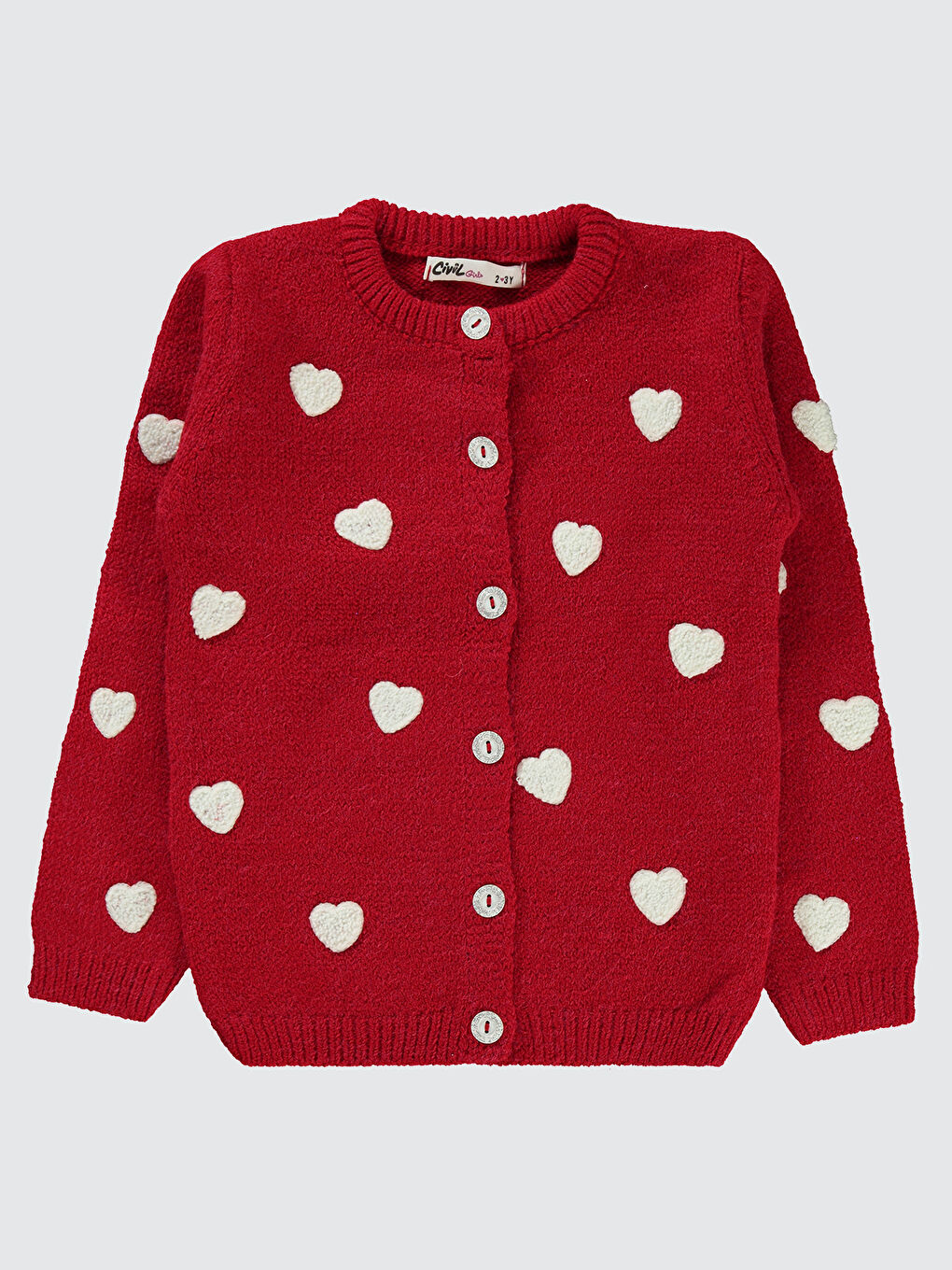 Kız Çocuk Hırka 2-5 Yaş Kırmızı