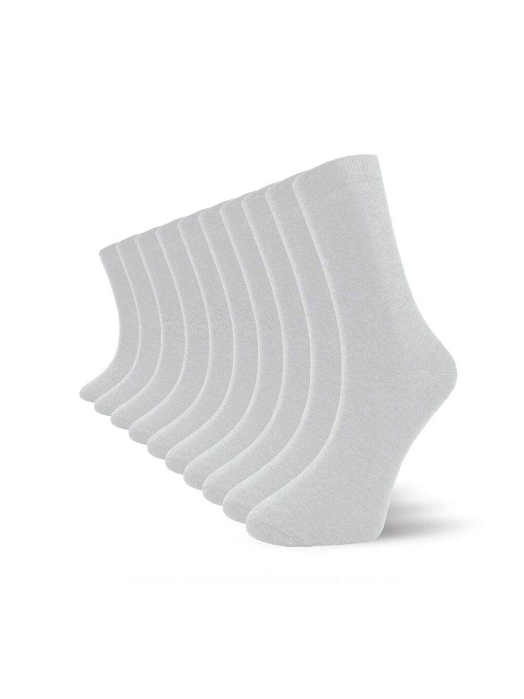 10'lu Erkek Beyaz Pamuklu Kaliteli Yumuşak Nefes Alabilen Dayanıklı Premium Kutulu Soket Çorap
