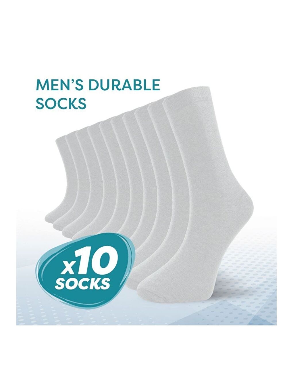 10'lu Erkek Beyaz Pamuklu Kaliteli Yumuşak Nefes Alabilen Dayanıklı Premium Kutulu Soket Çorap-3