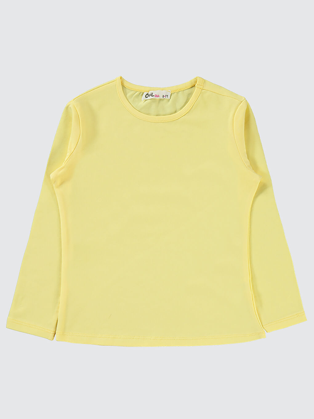 Kız Çocuk Sweatshirt 6-9 Yaş Açık Sarı