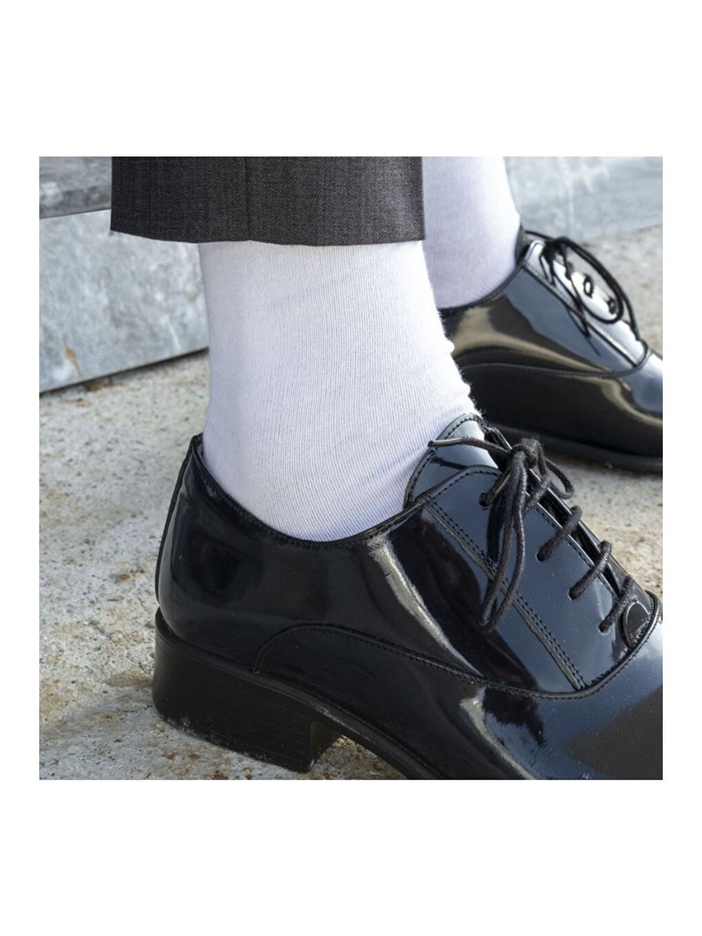 10'lu Erkek Beyaz Pamuklu Kaliteli Yumuşak Nefes Alabilen Dayanıklı Premium Kutulu Soket Çorap-6