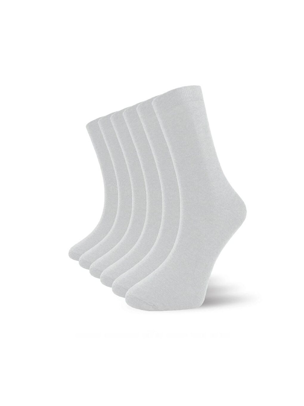 6'lı Erkek Beyaz Pamuklu Yüksek Kaliteli Yumuşak Nefes Alabilen Dayanıklı Premium Kutulu Soket Çorap-6