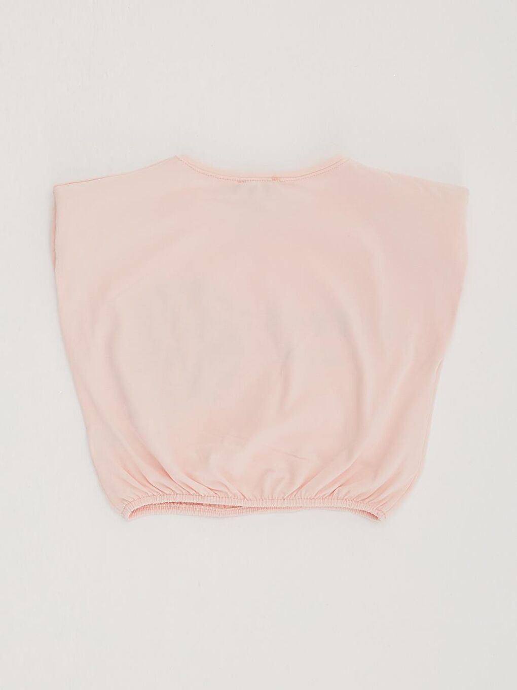 Pembe Kız Çocuk Vatkalı Flowers Love Tişört-3