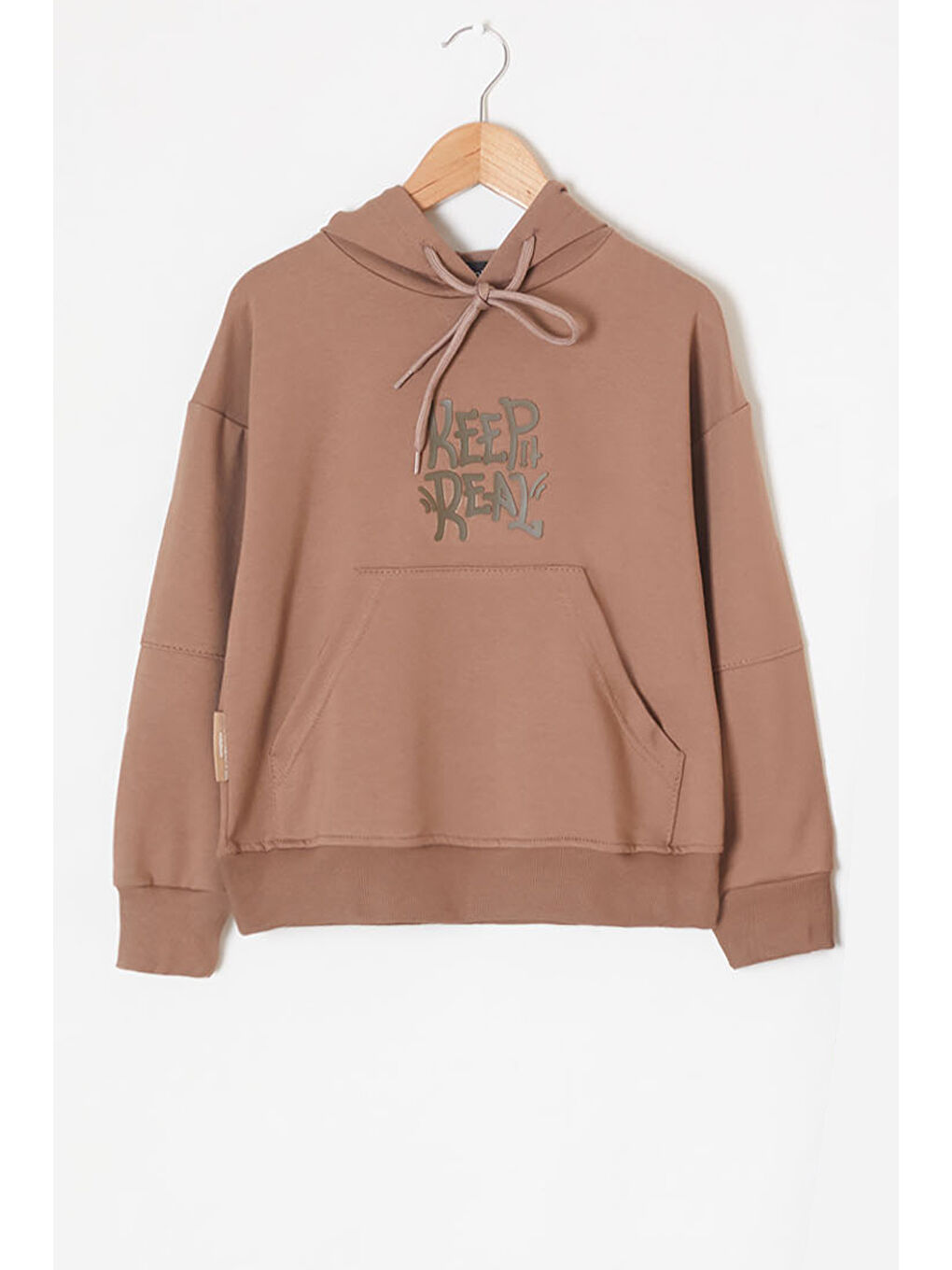 Cansın Mini Kahverengi Erkek Çocuk Kapüşonlu Sweatshirt 19361