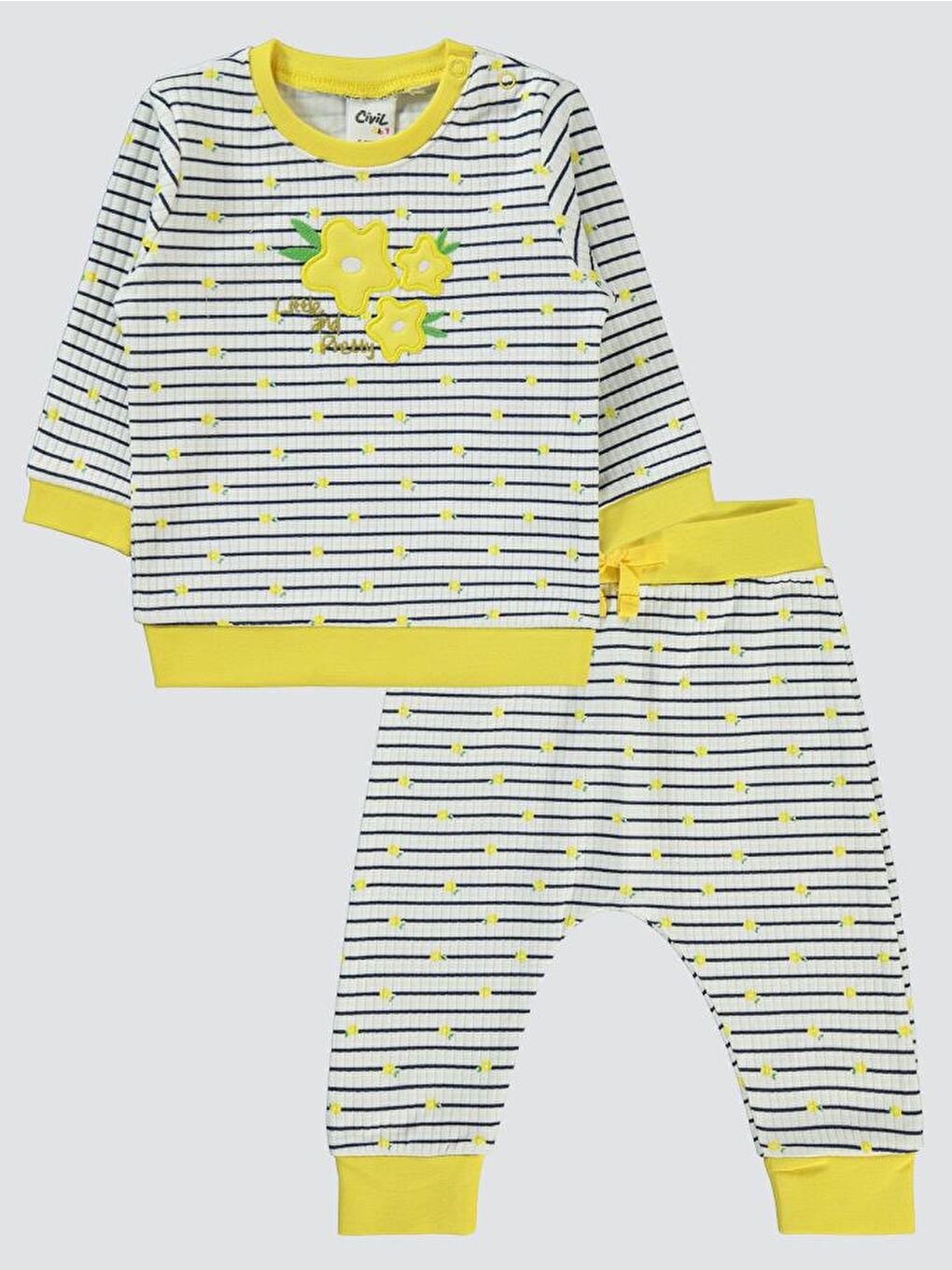 Baby Lıttle And Pretty Empirme 6-18 Ay Takım - Sarı 9-12 Ay-1