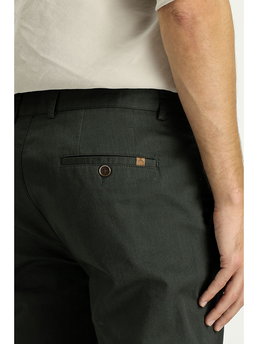 Haki Regular Fit Elastanlı Kanvas / Chino Pantolon-4
