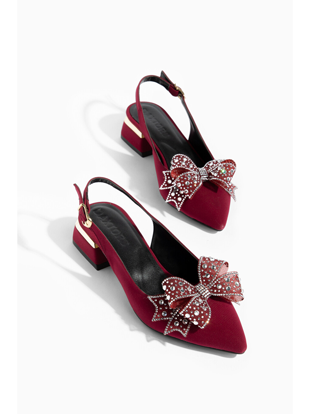 Bordo D0558 Günlük Ortopedik Kadın Klasik Topuklu Ayakkabı
