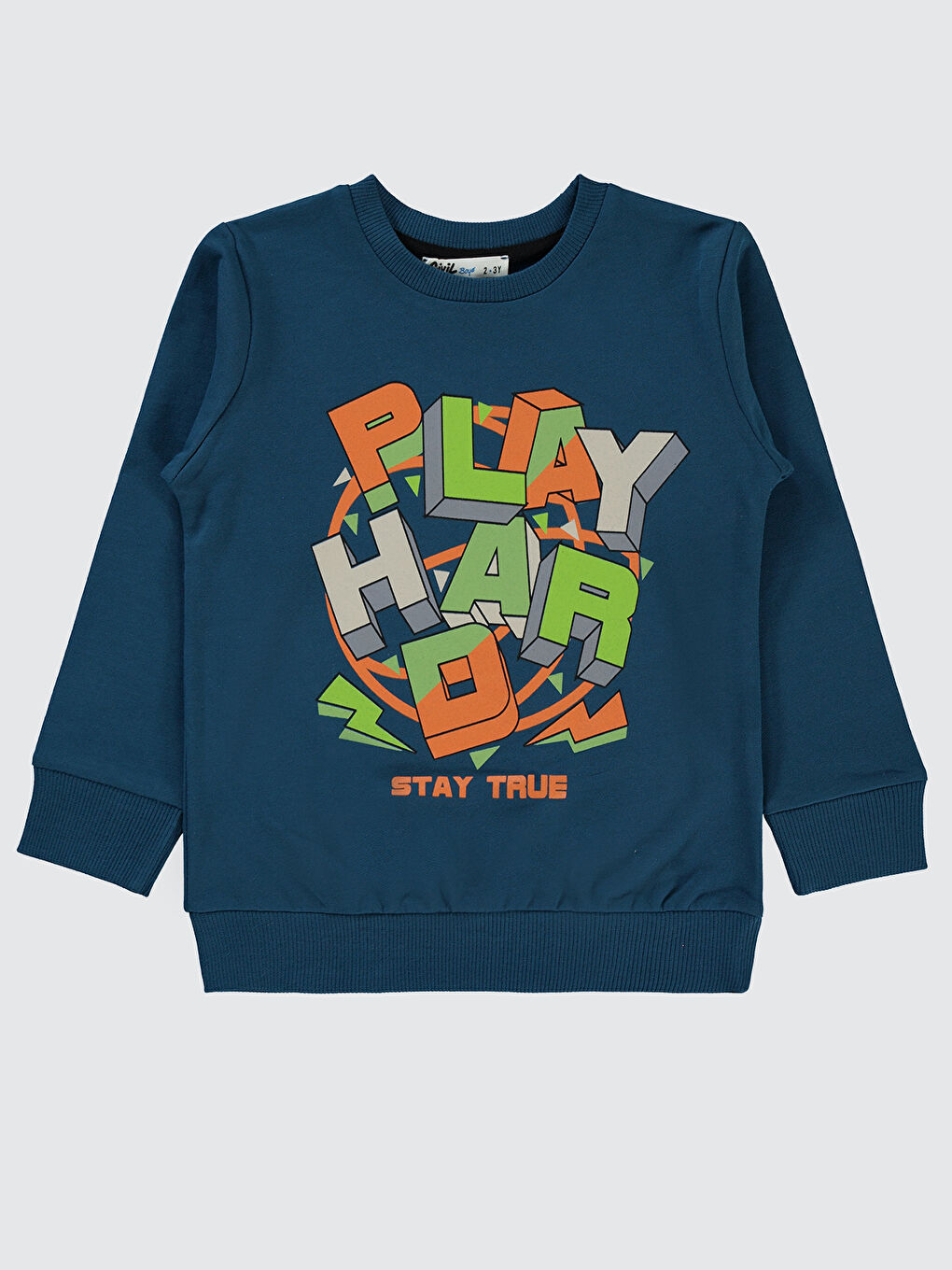 Erkek Çocuk Sweatshirt 2-5 Yaş Koyu Petrol