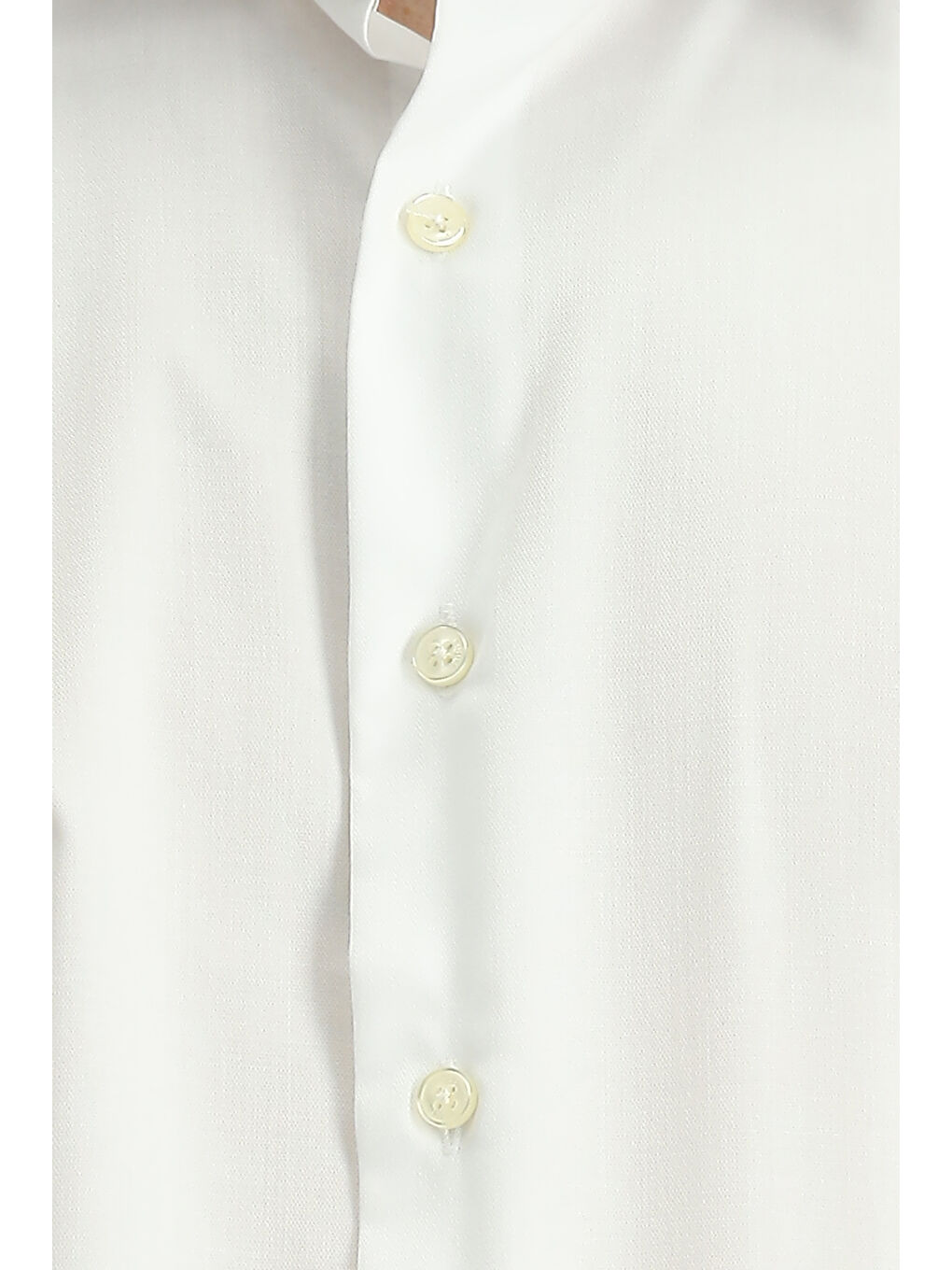 Beyaz Uzun Kol Slim Fit Dar Kesim Klasik Non Iron Pamuklu Gömlek-5
