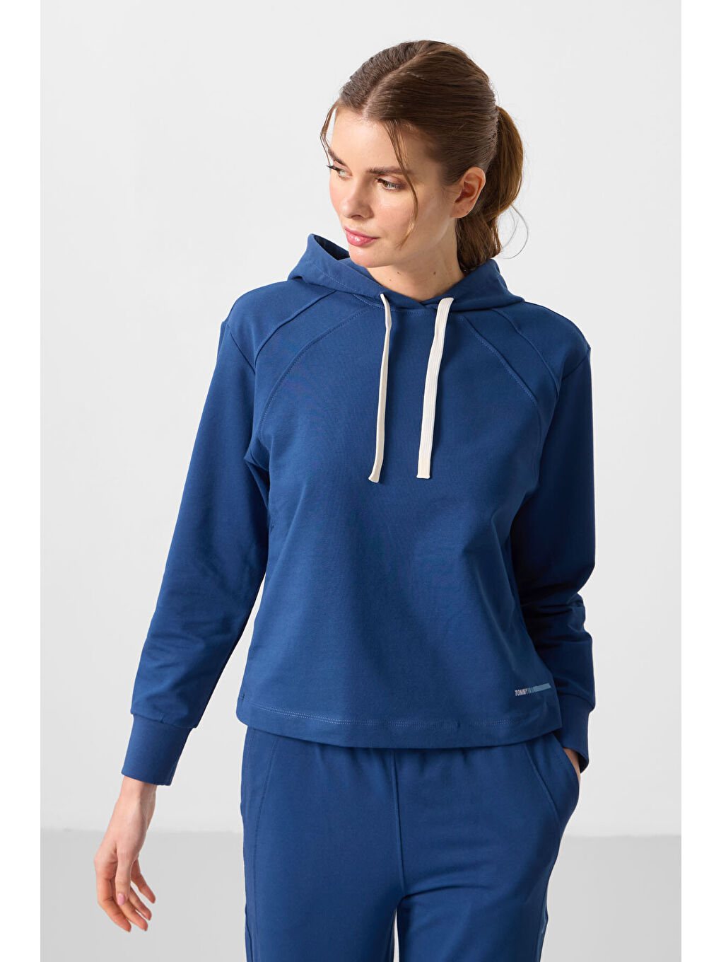 Mavi Parlament Kapüşonlu Oversize Kadın Eşofman Takım   95336-1