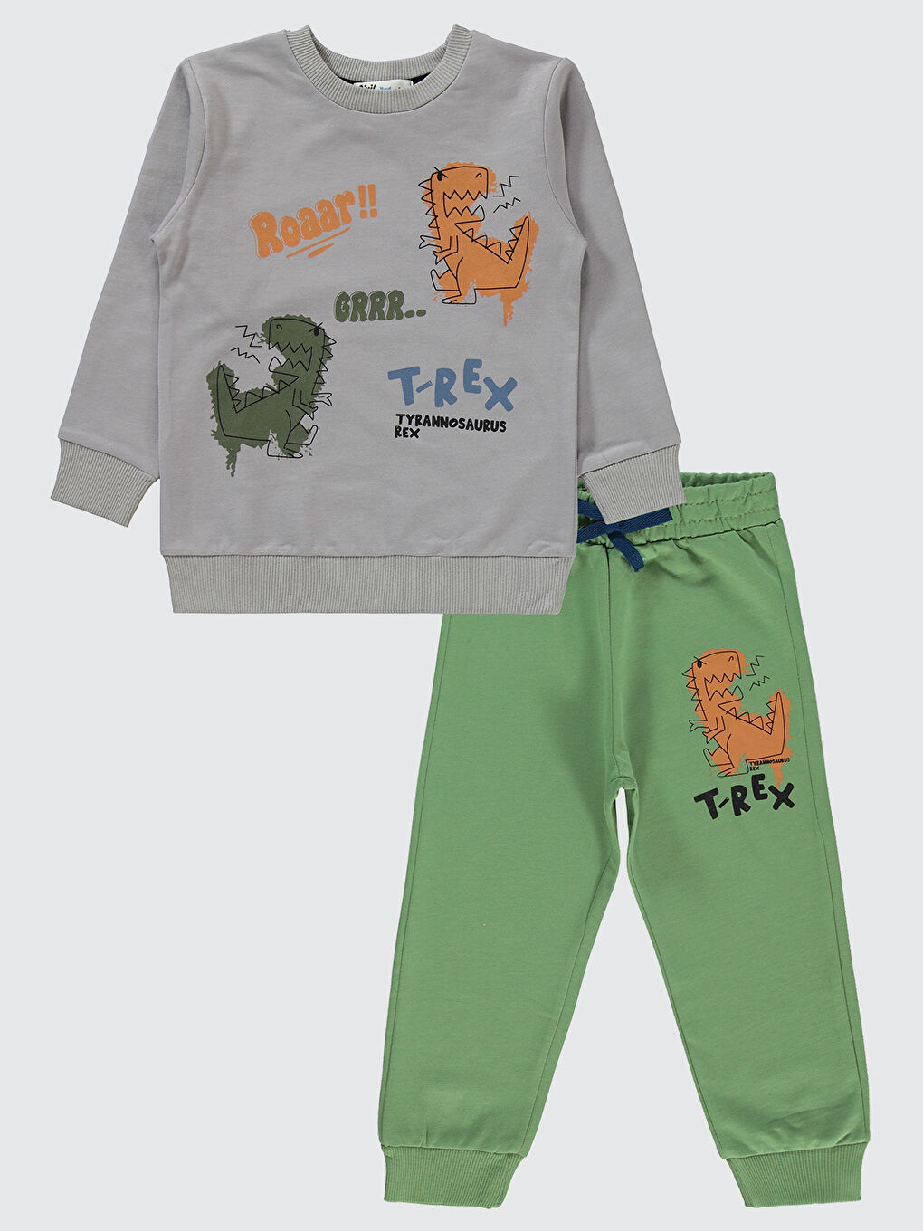 Erkek Çocuk Eşofman Takımı 2-5 Yaş Gri Rengi