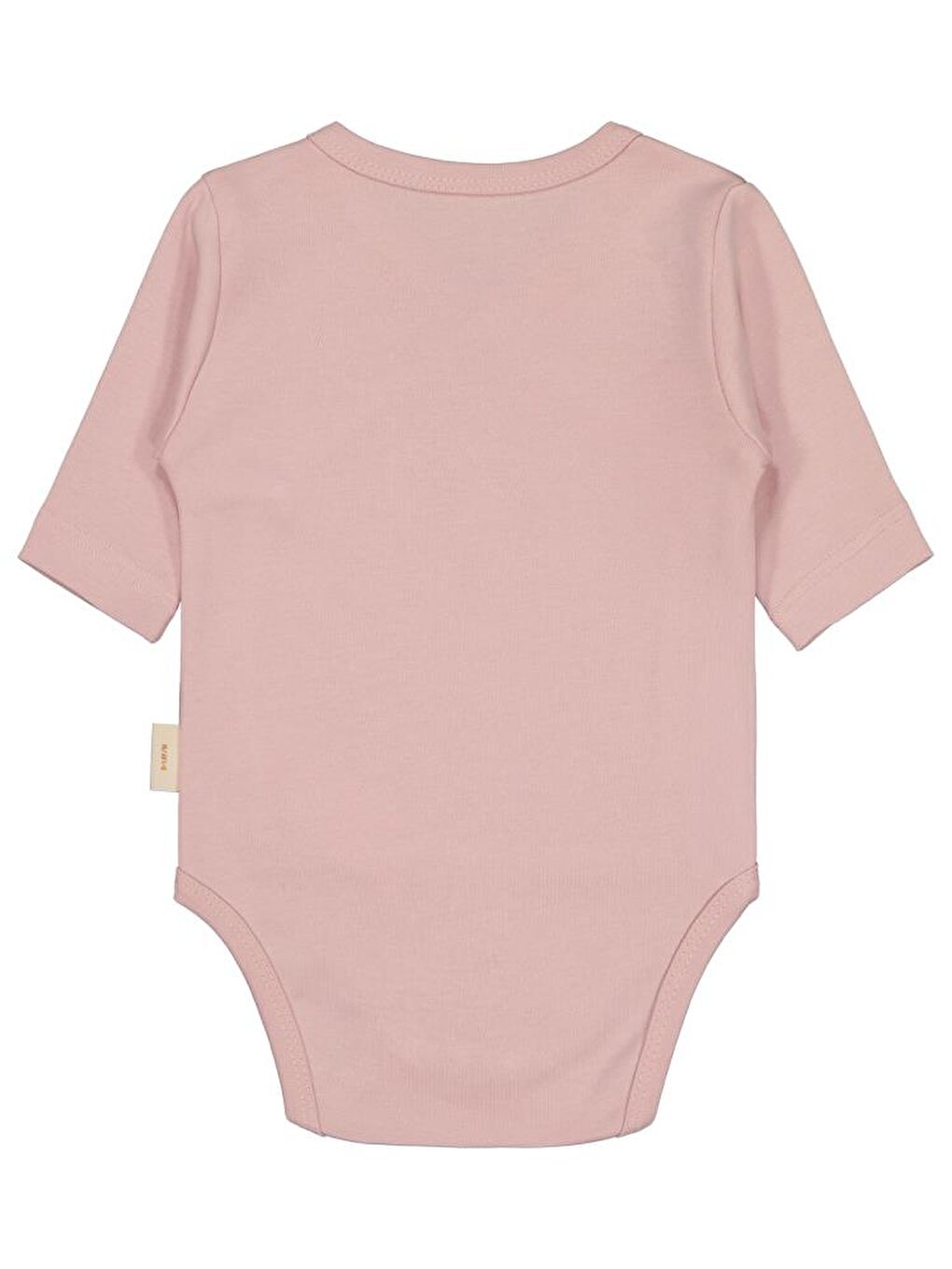 Baby Organik Pamuklu Kruvaze 0-6 Ay Çıtçıtlı Badi - Pembe 6-9 Ay-2