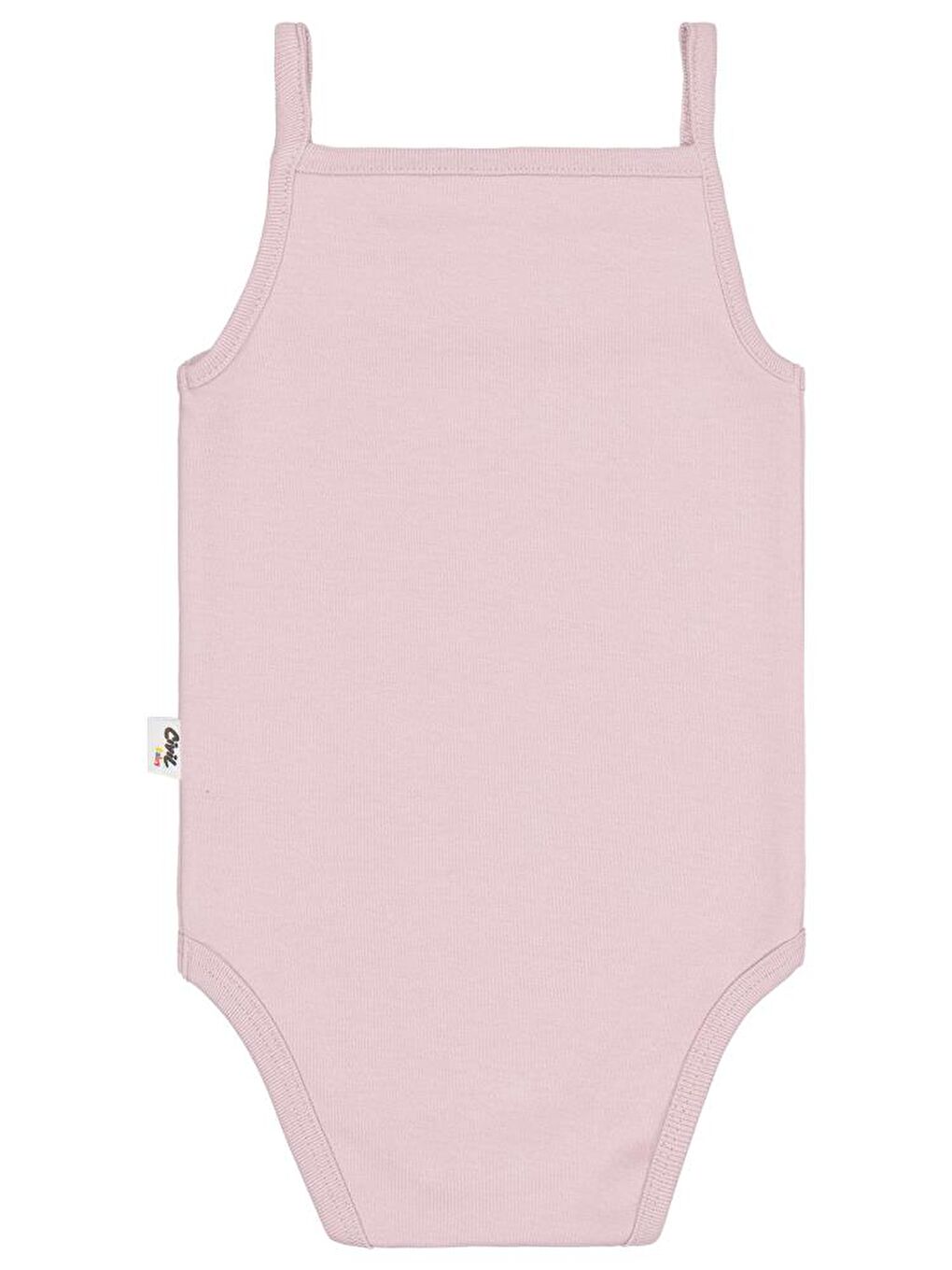 Baby Penye İp Askılı Dantelli 3-9 Ay Kız Çıtçıtlı Badi - Pembe 9-12 Ay-3