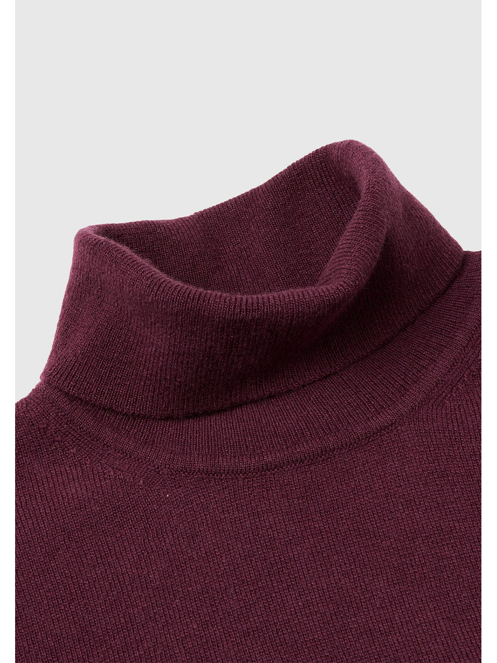 Erkek Mürdüm %100 Merino Boğazlı Kazak-6