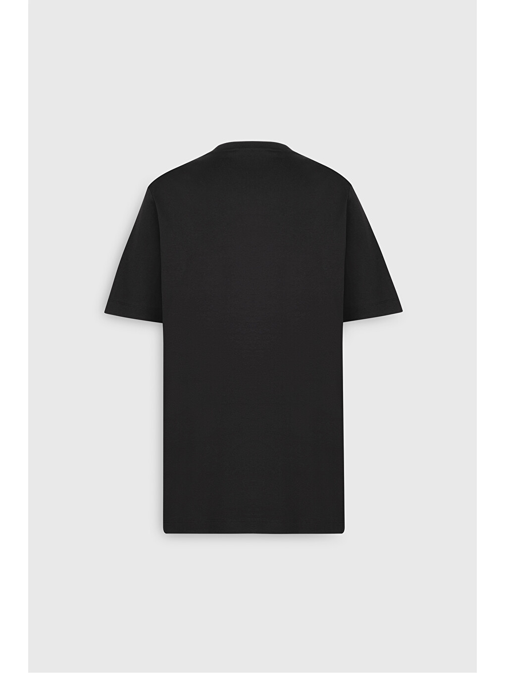 Erkek Siyah %100 Pamuk Modern Fit Normal Kesim Bisiklet Yaka Tişört-8