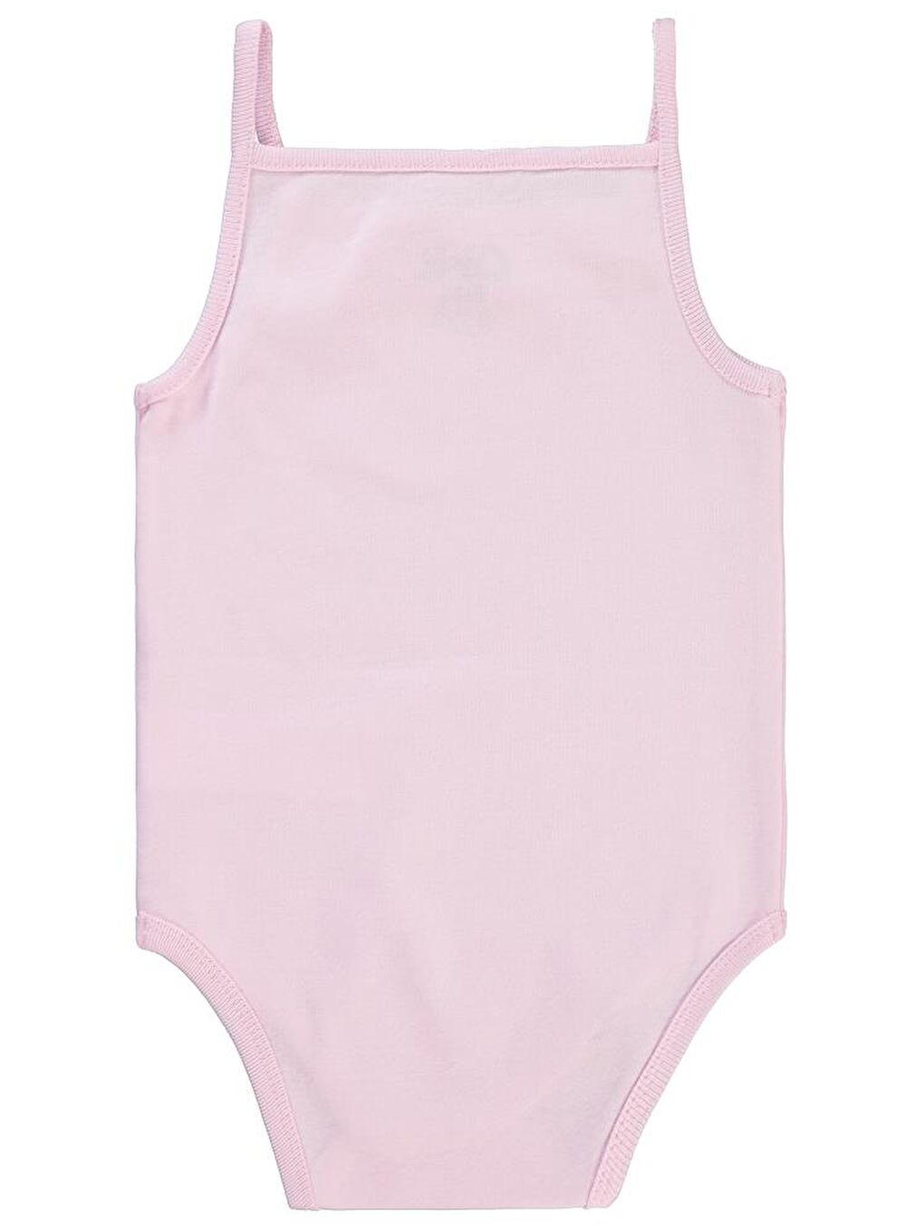 Baby İp Askılı Dantelli Kız Çıtçıtlı Badi - Pembe 24-36 Ay-3