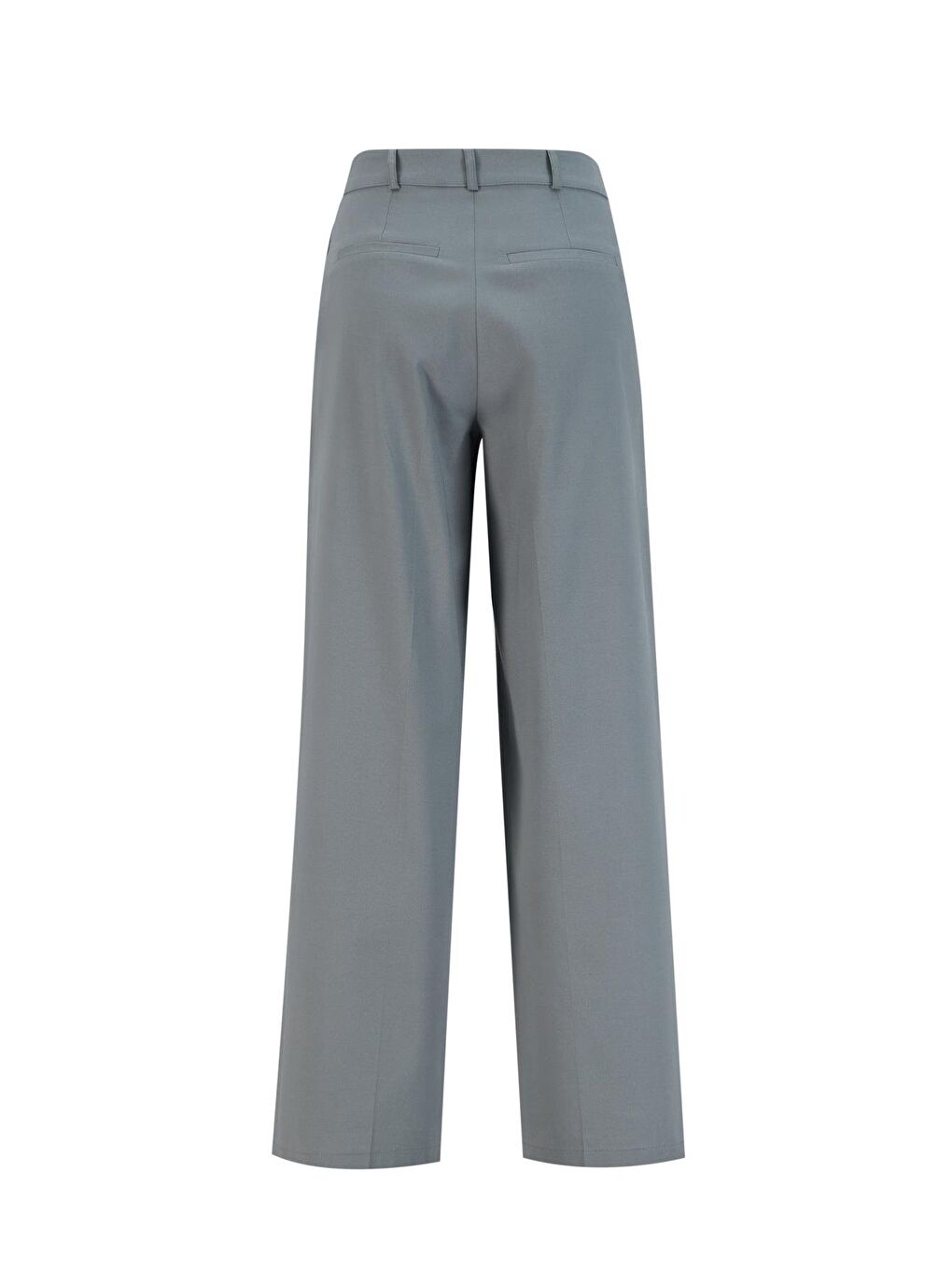 Yüksek Bel Palazzo Pantolon 25Y2812 Gri-4