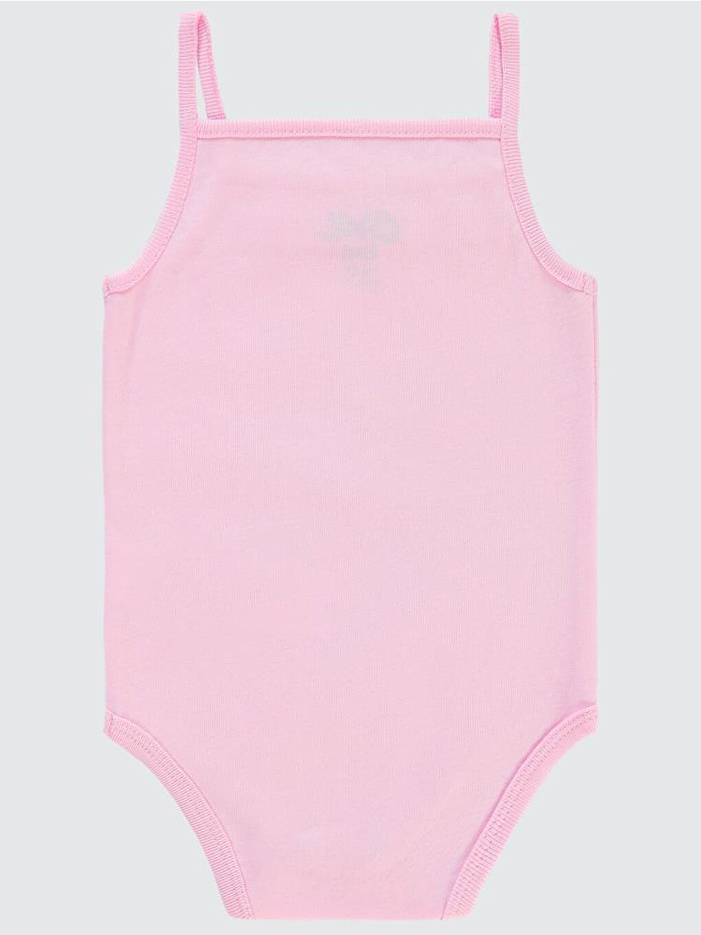 Baby İp Askılı Dantelli Kız Çıtçıtlı Badi - Pembe 24-36 Ay-4