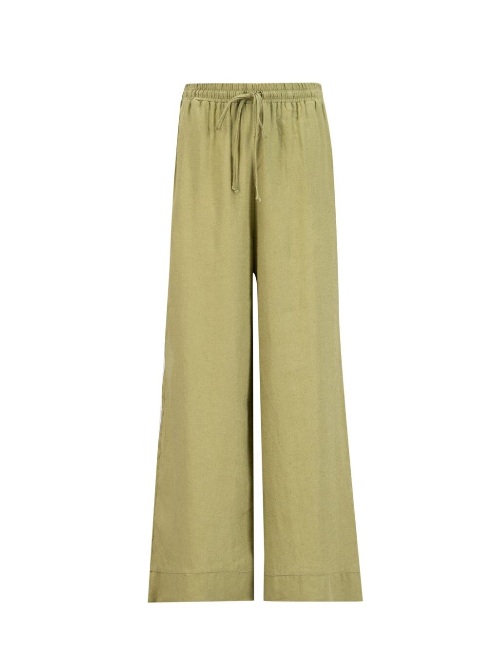 Keten Palazzo Pantolon 25Yd4231-2 Haki-4