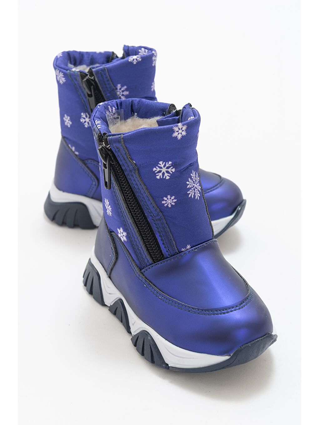 Kız Çocuk Mor Suni Deri Kürklü Çocuk Bot-1