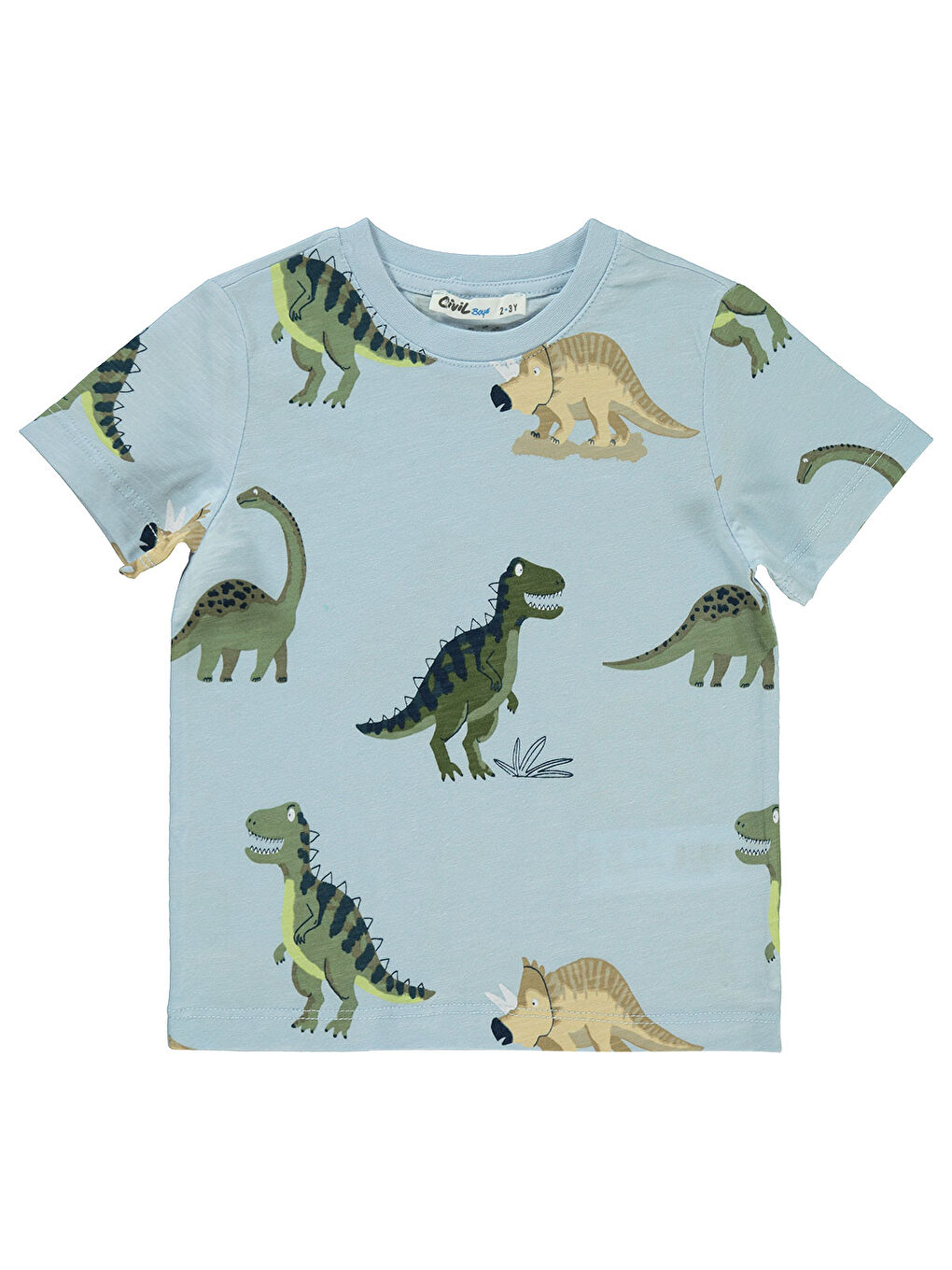 Boys Erkek Çocuk Tişört 2-5 Yaş Buz Mavi