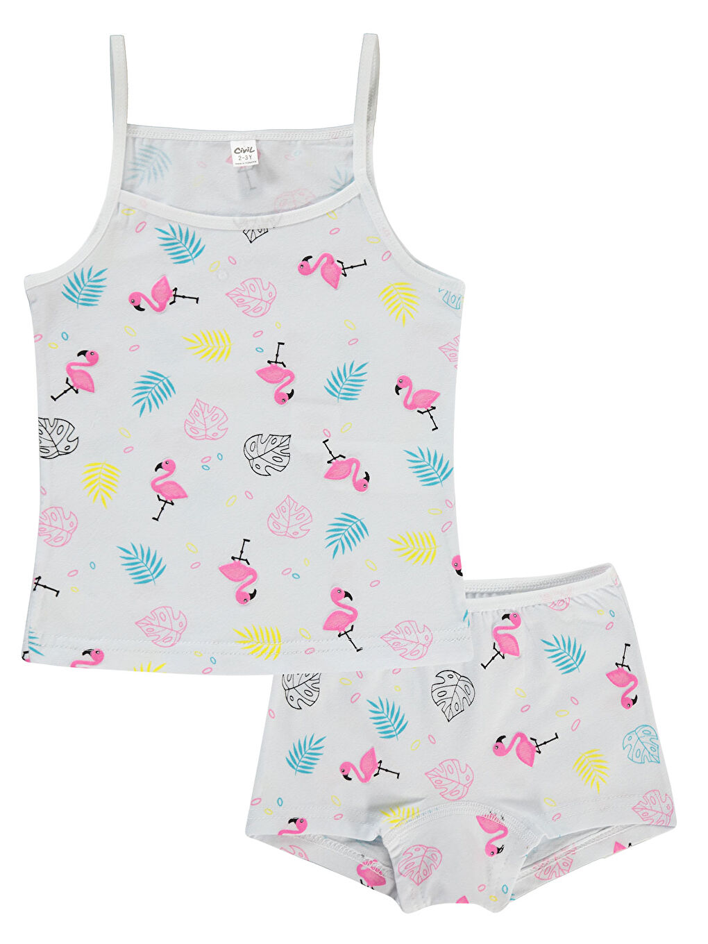 Girls Kız Çocuk İç Çamaşır Takımı 2-10 Yaş Beyaz