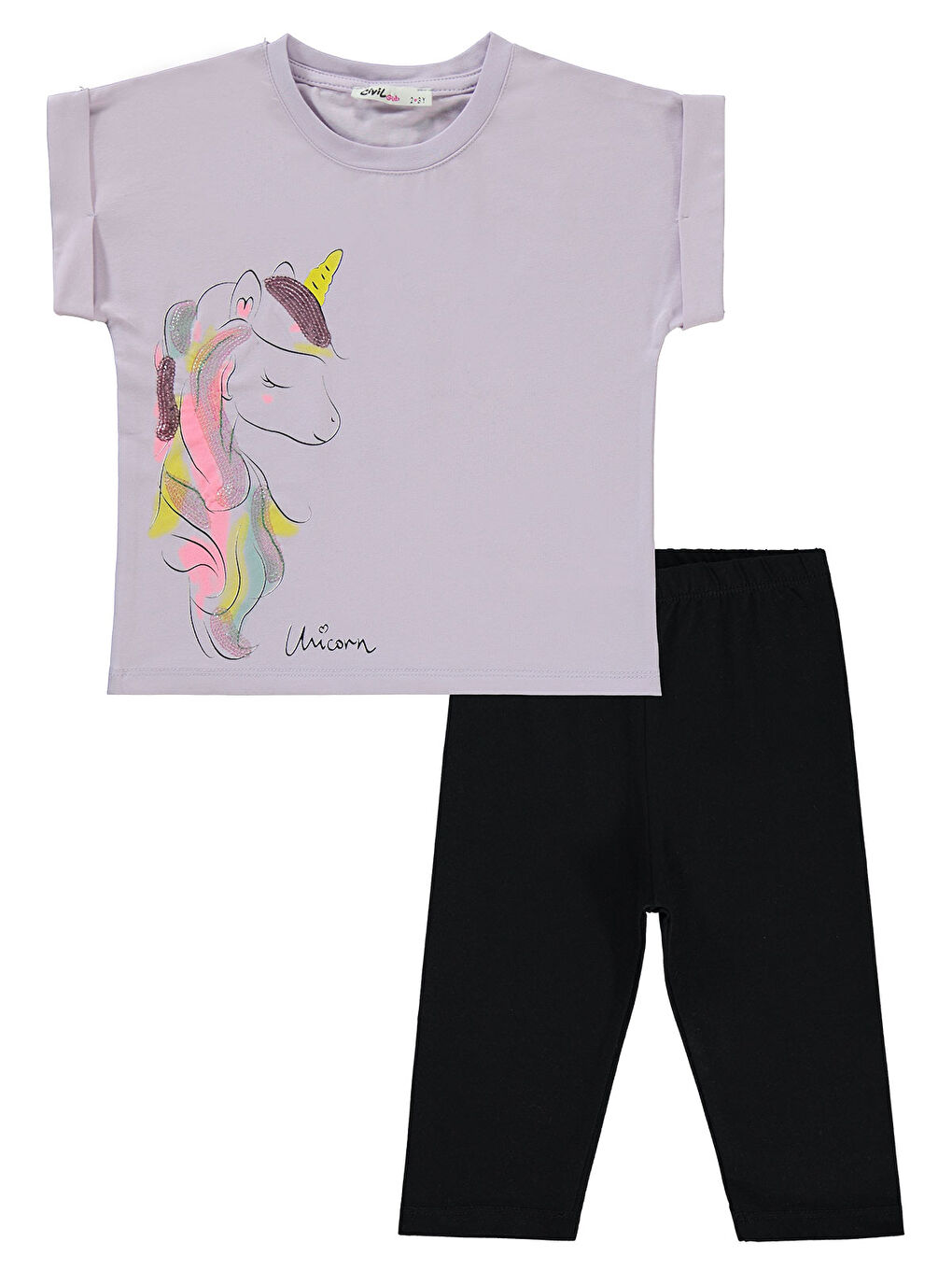 Mor Girls Kız Çocuk Takım 2-5 Yaş Nazik Lavanta