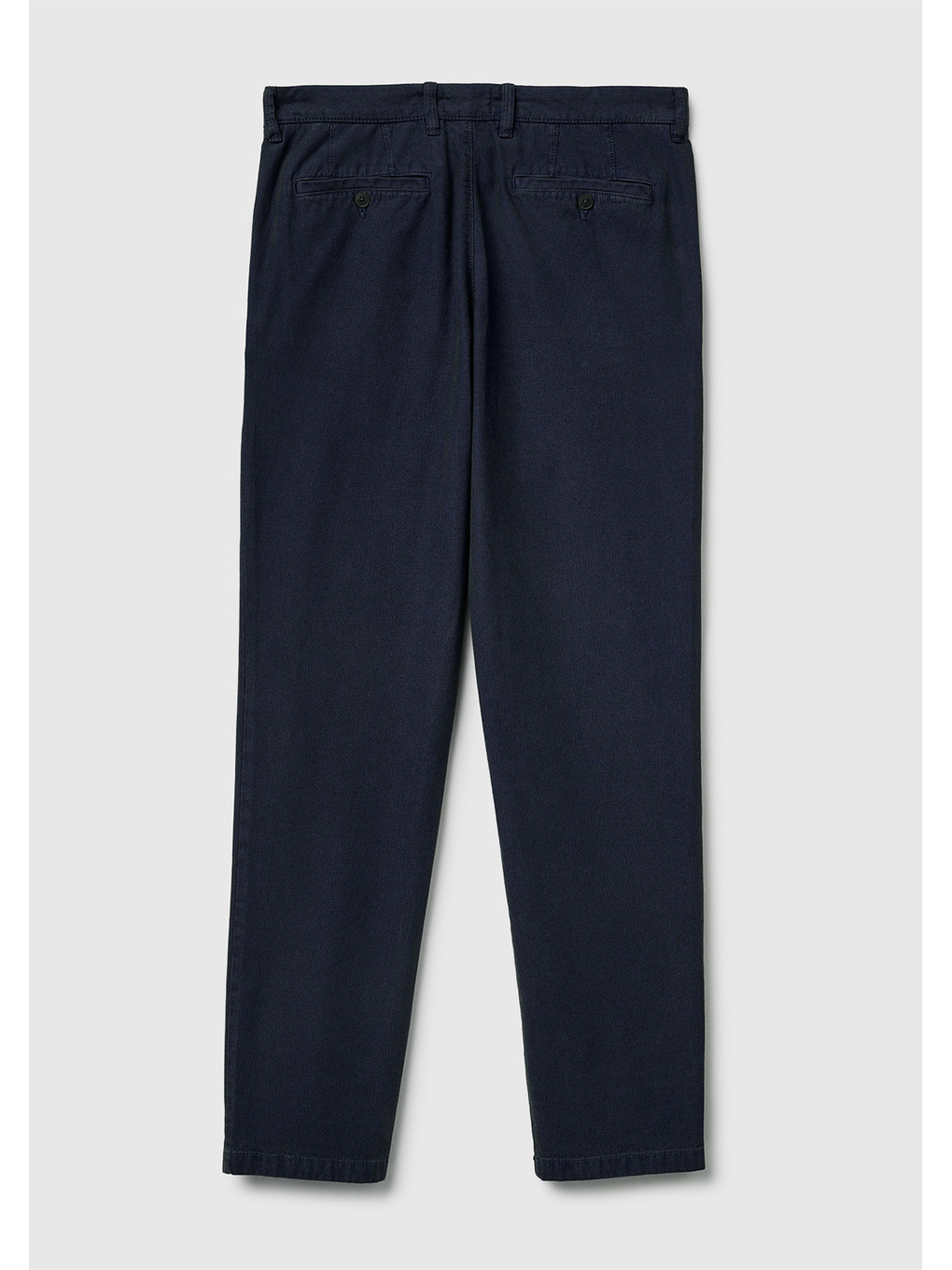 Erkek Lacivert %100 Pamuk Slim Fit Chino Pantolon-3