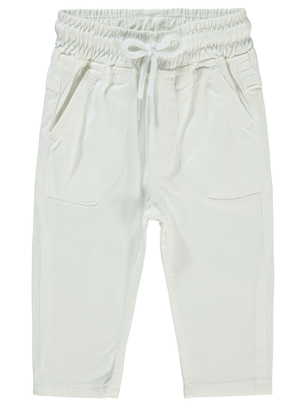 Baby Erkek Bebek Pantolon 6-18 Ay Beyaz