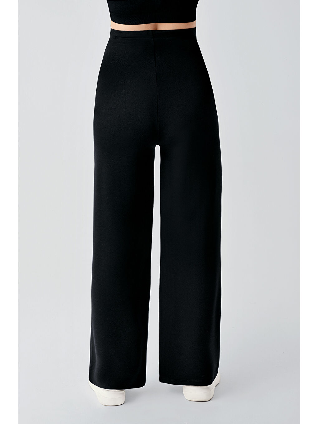 Siyah Ayarlanabilir Yüksek Bel Esnek Hamile Palazzo Pantolon PLZ01-3