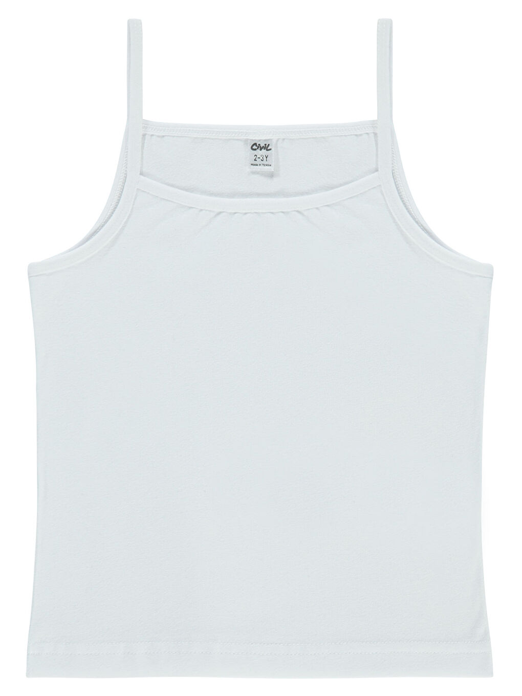 Girls Kız Çocuk 3'lü Atlet Set 2-10 Yaş Beyaz-1