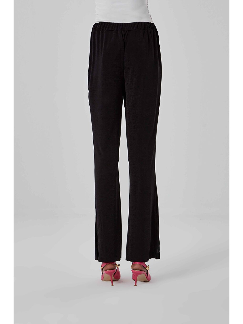 Yırtmaç Detaylı Buzzy Siyah Pantolon-3