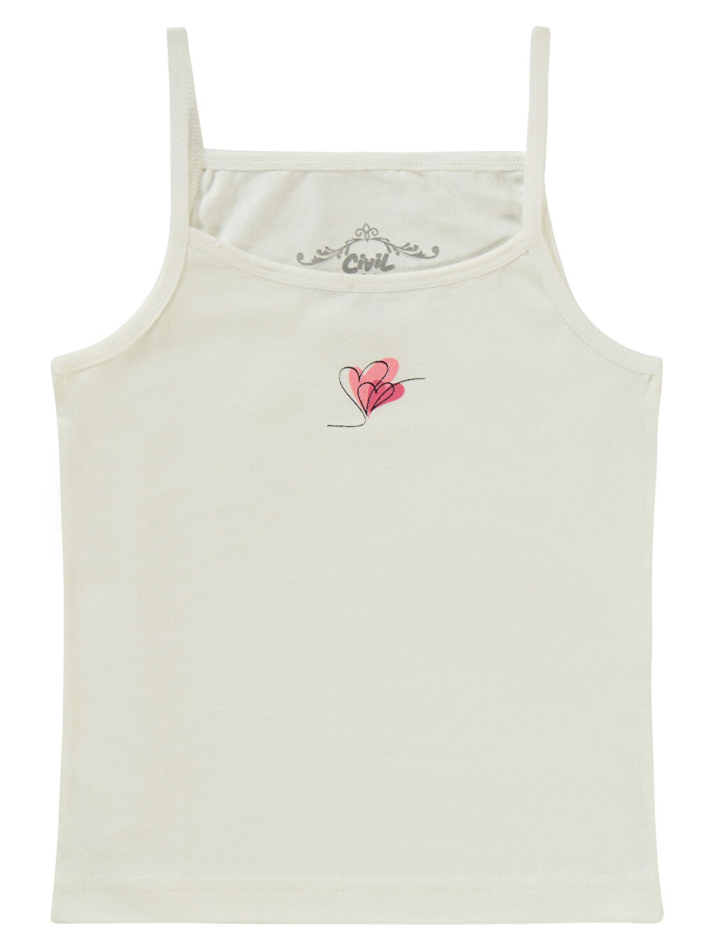 Girls Kız Çocuk 2'li Atlet Set 2-10 Yaş Beyaz-1