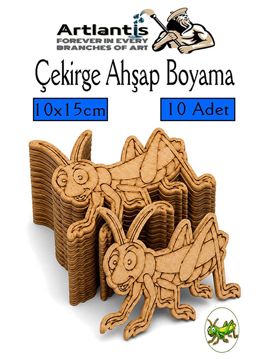 Ahşap Boyama Böcekler 10 Adet 10x15cm Boyama Böcek Figürleri Etkinlik Çocuk Gelişim Motor Beceri