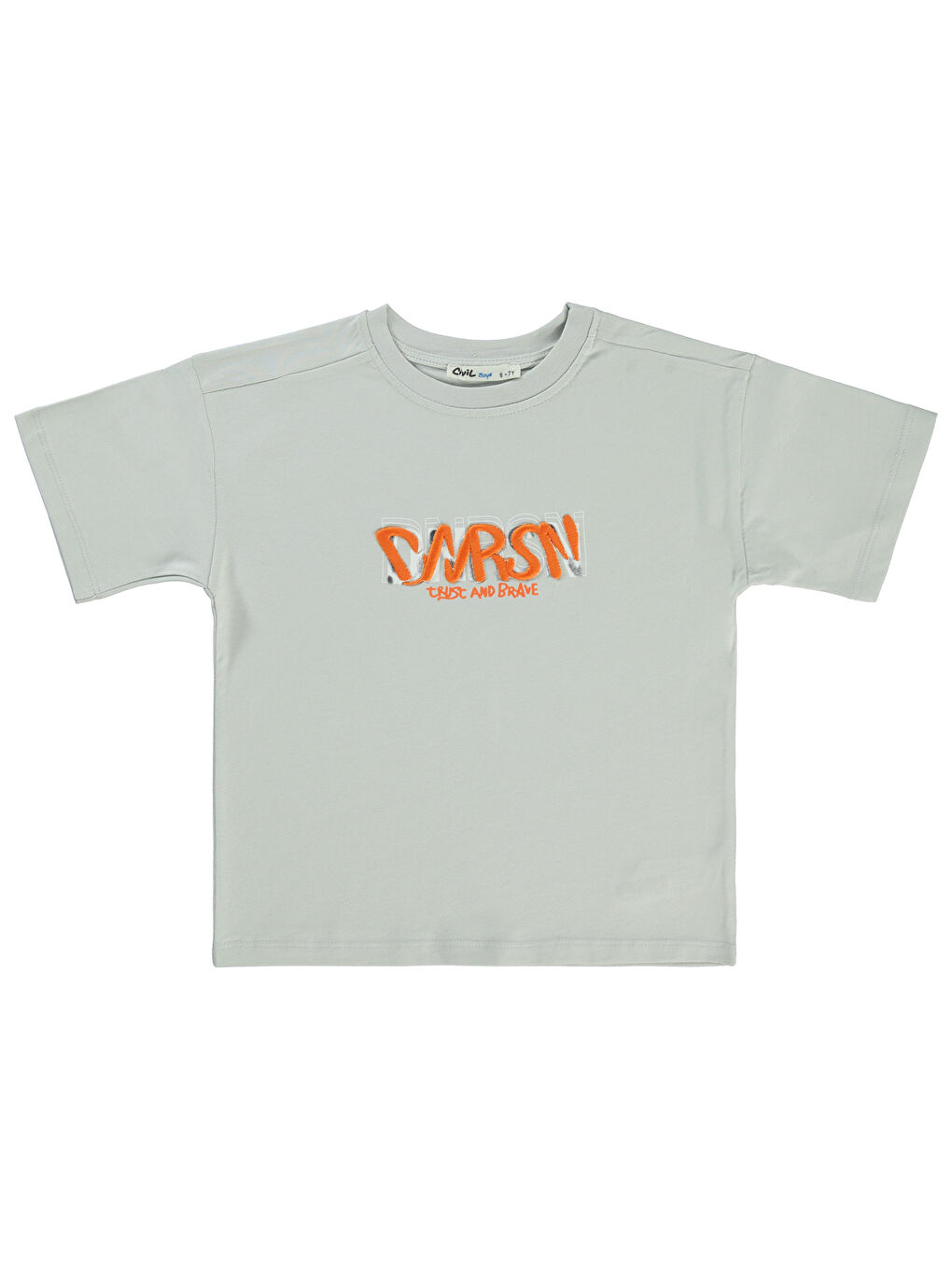 Boys Erkek Çocuk Tişört 10-13 Yaş Açık Gri-2