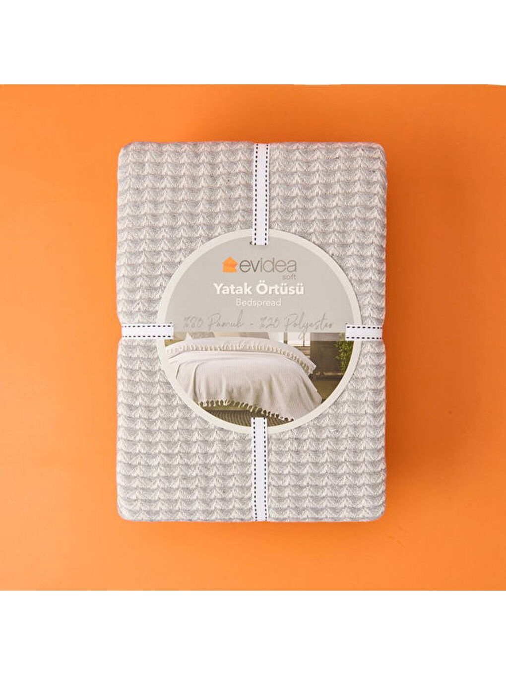 Soft Punto Çift Kişilik Yatak Örtüsü - Gri - 200x230 cm-4