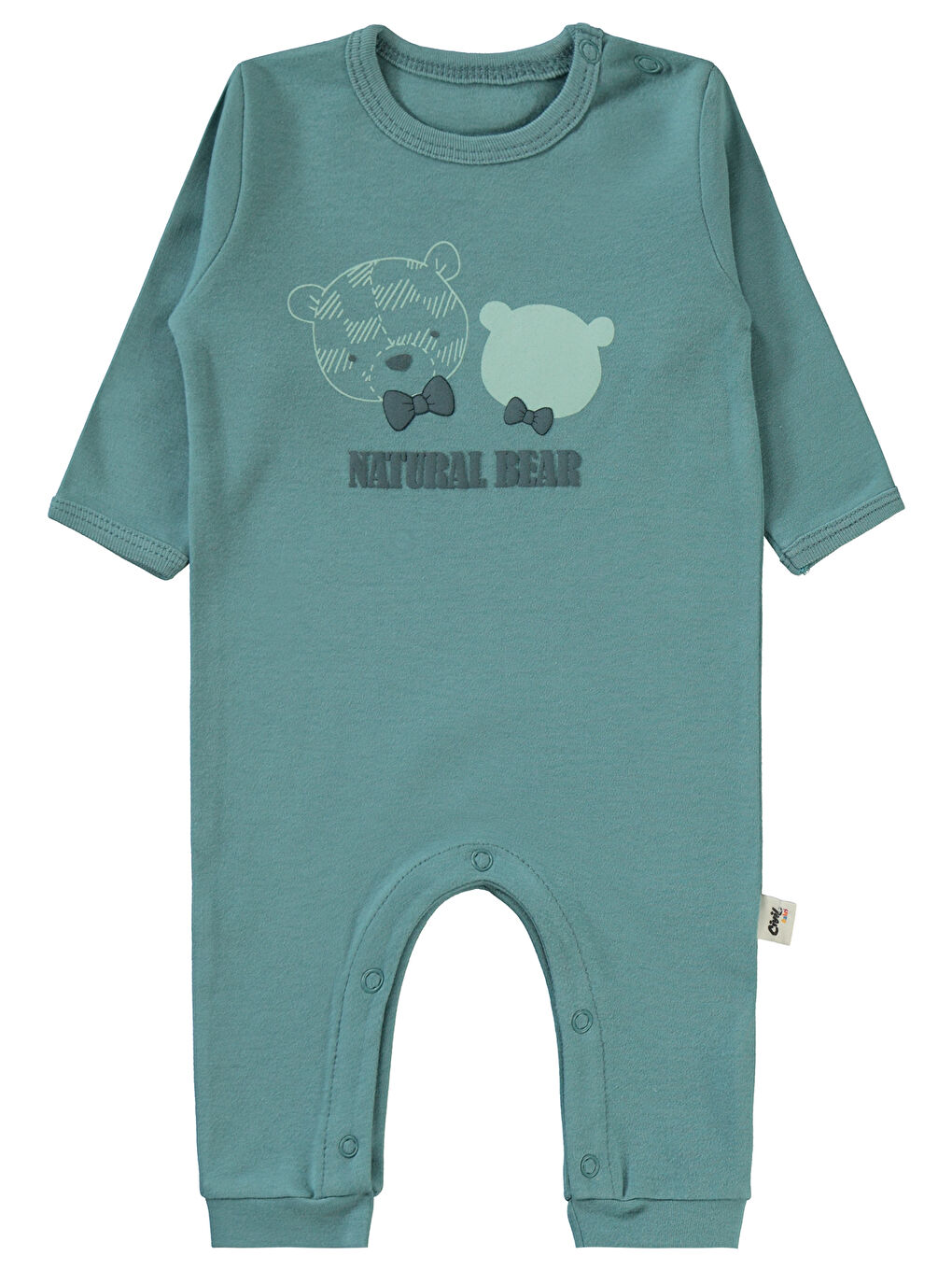 Baby Erkek Bebek 2'li Patiksiz Tulum 3-9 Ay Petrol-2