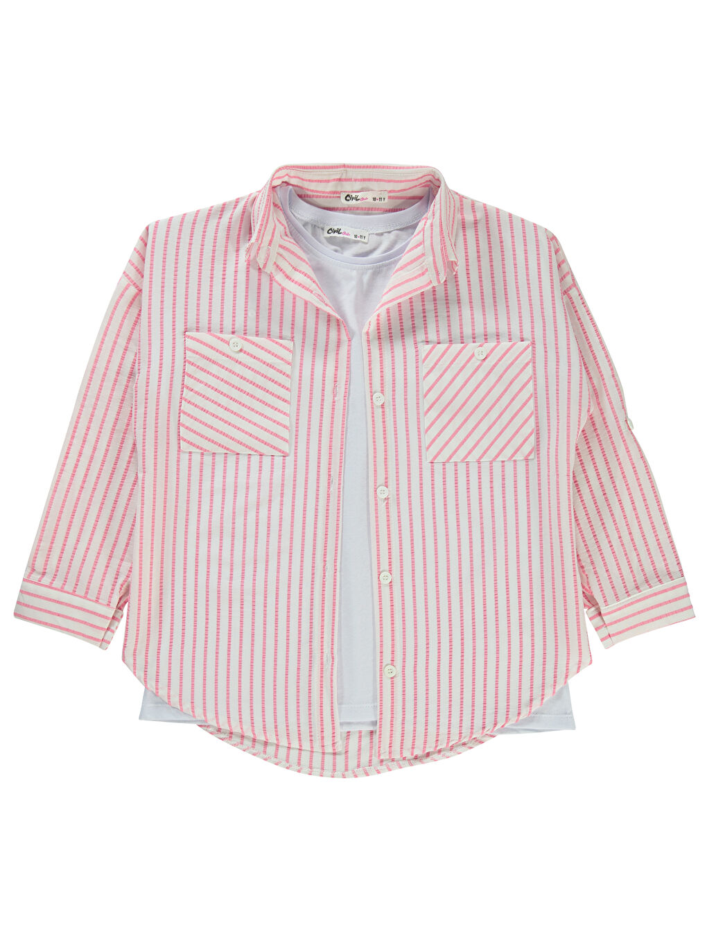 Girls Kız Çocuk Gömlek 10-13 Yaş Pembe